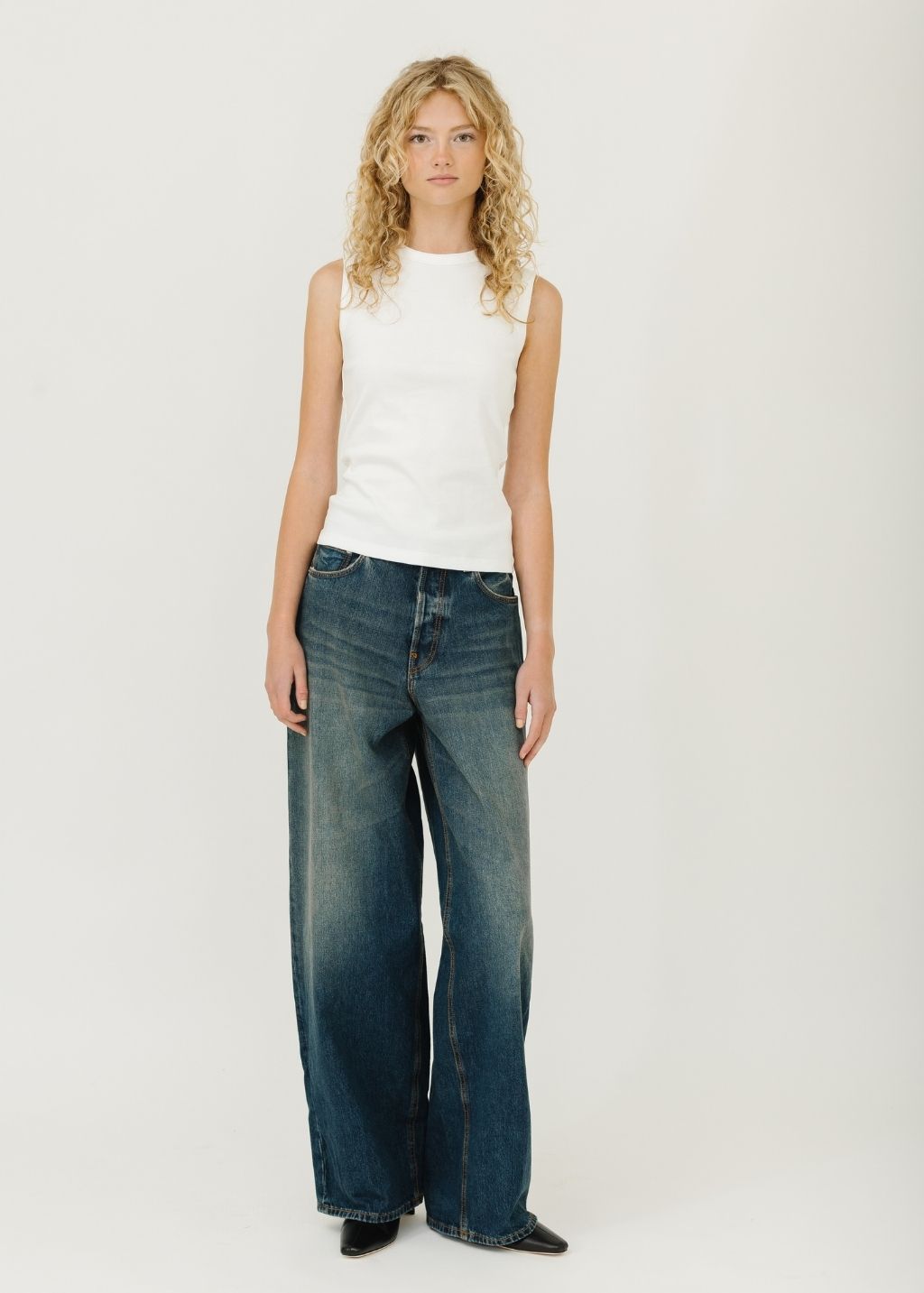 FLORE FLORE Esme Tank in White | Shop Tula