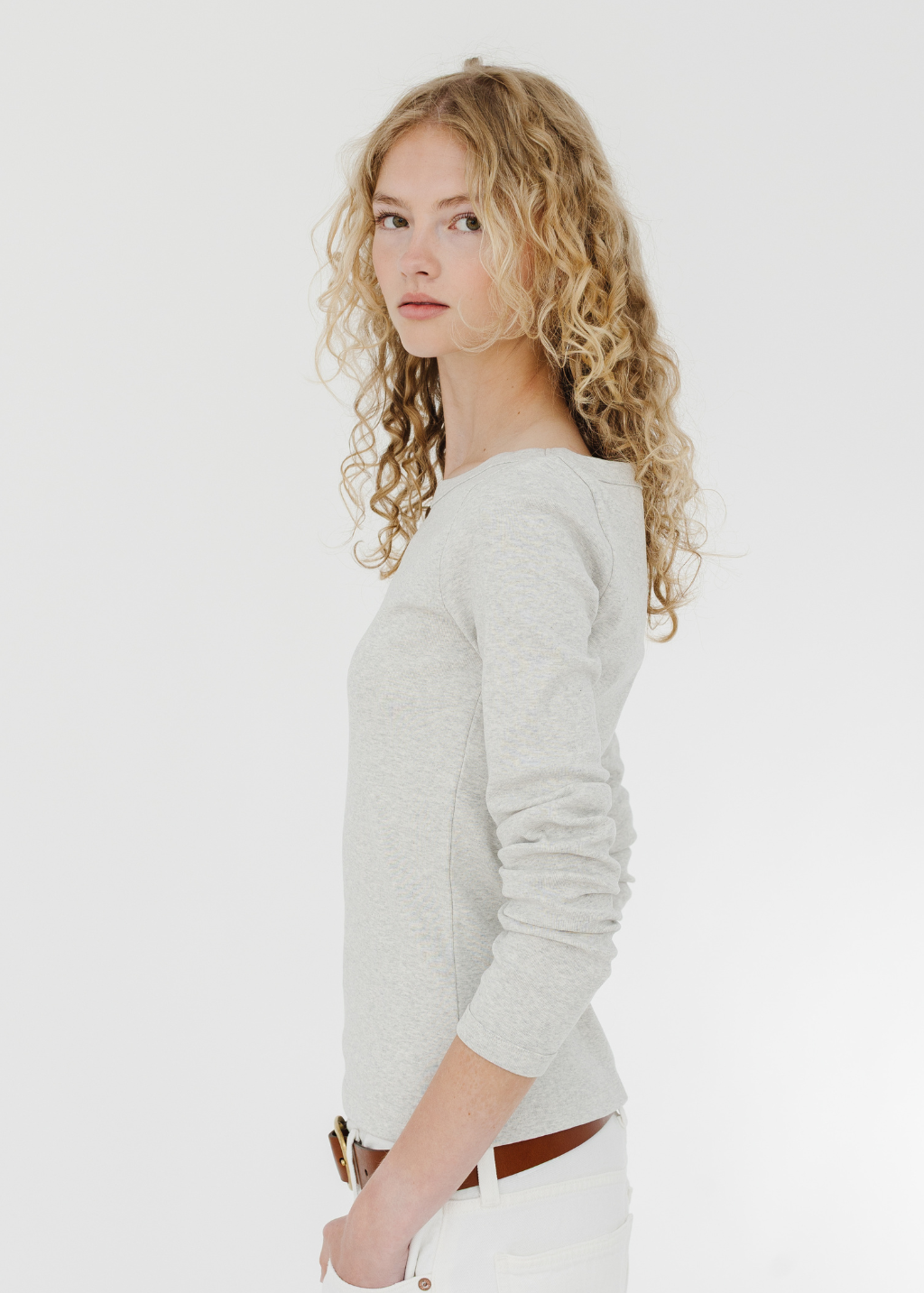 FLORE FLORE Steffi Longsleeve in Heather Grey | Shop Tula