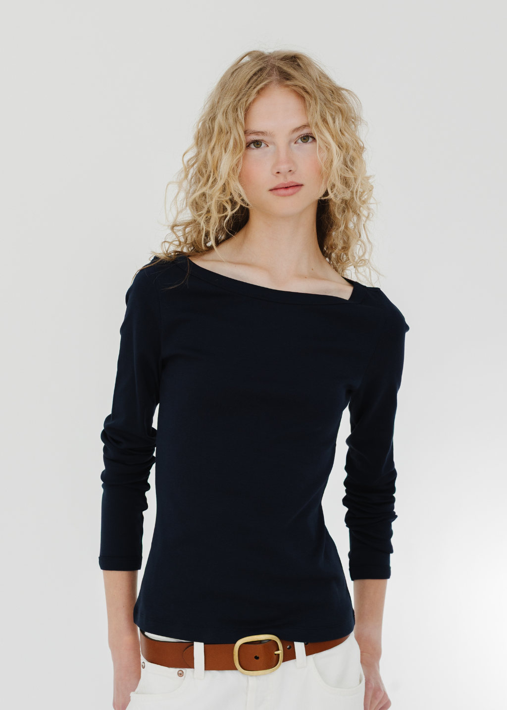FLORE FLORE Steffi Longsleeve in Navy | Shop Tula