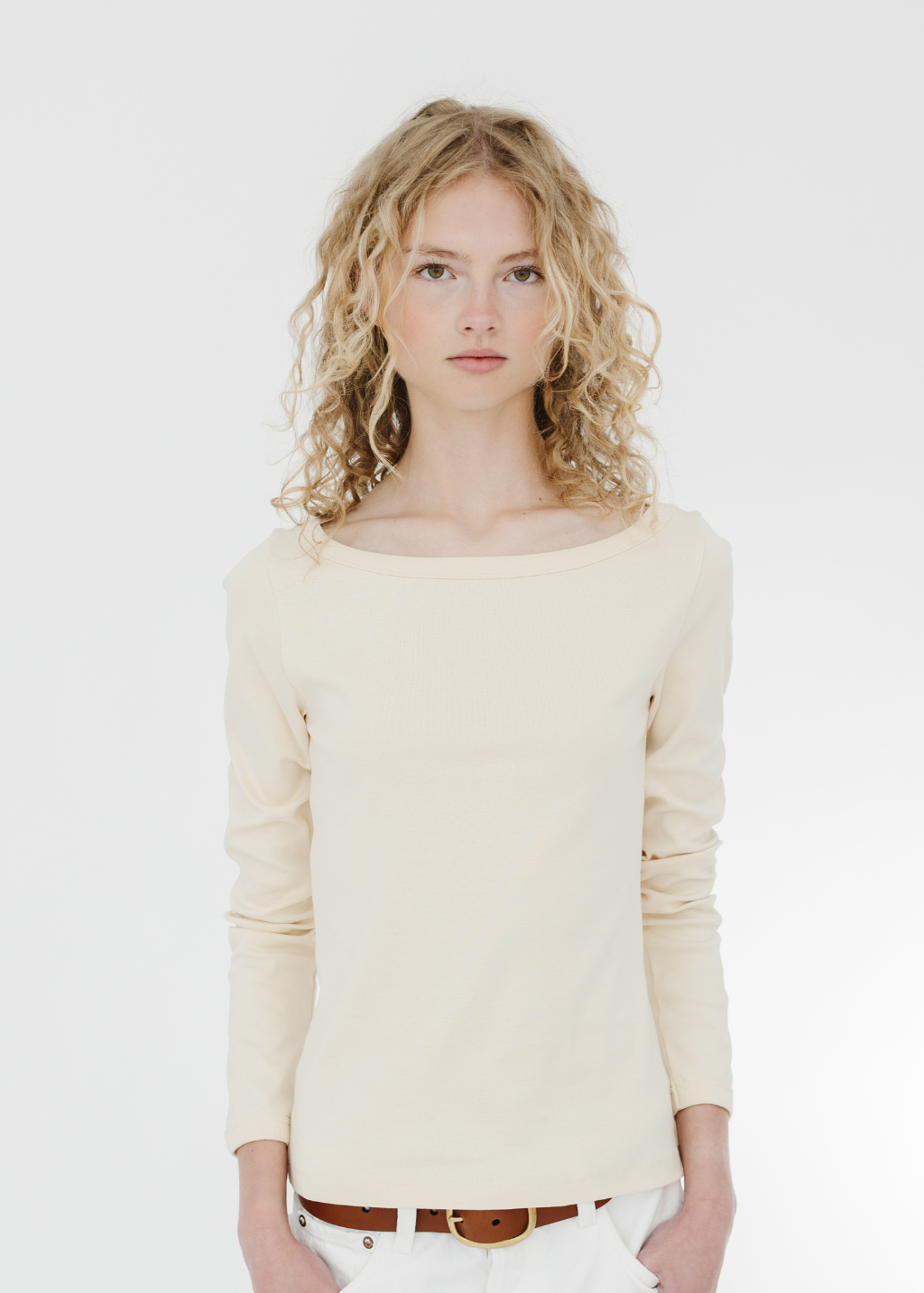 FLORE FLORE Steffi Longsleeve in Off White | Shop Tula