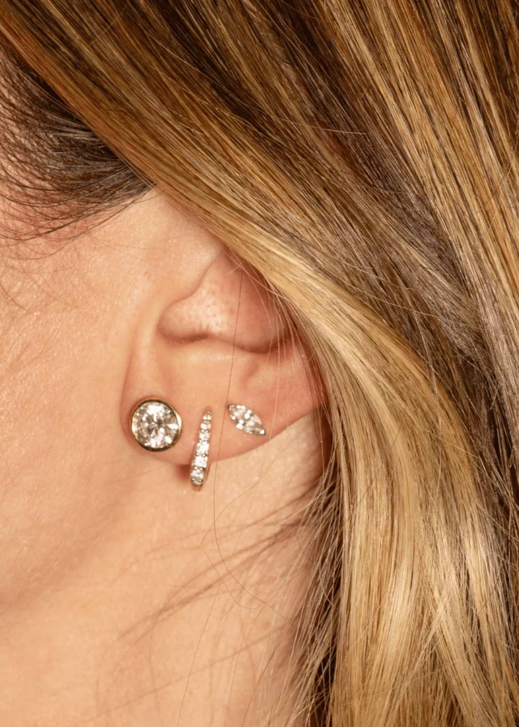 Felicidad Bezel Set Martini Lab-Grown Diamond Stud Earrings | Shop Tula