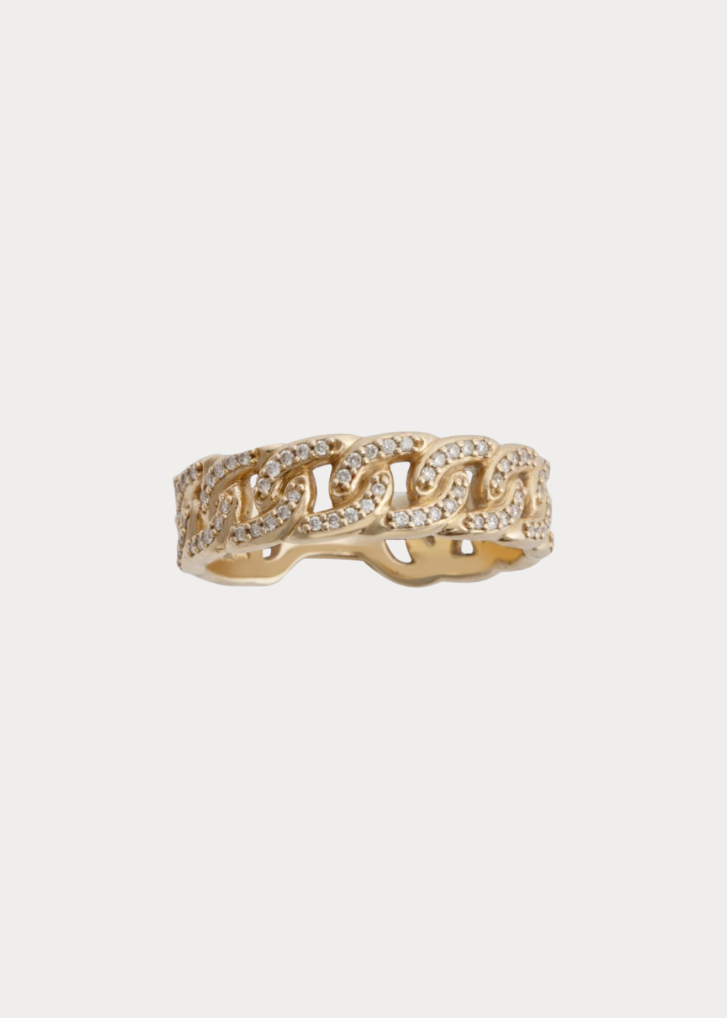 Felicidad Curb Chain Link Diamond Ring | Shop Tula