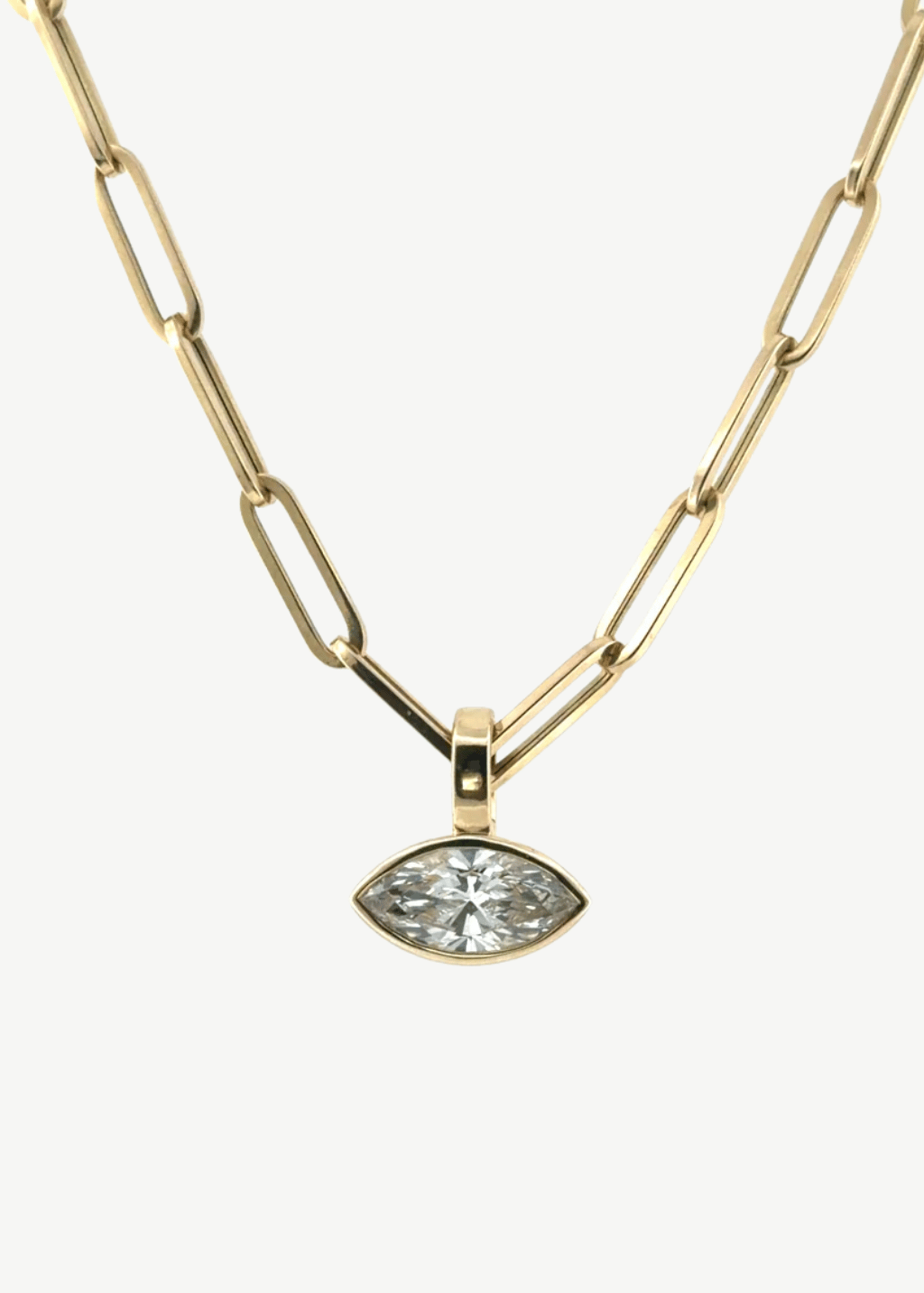 Felicidad Marquise Bezel-Set Lab-Grown Diamond Pendant | Shop Tula