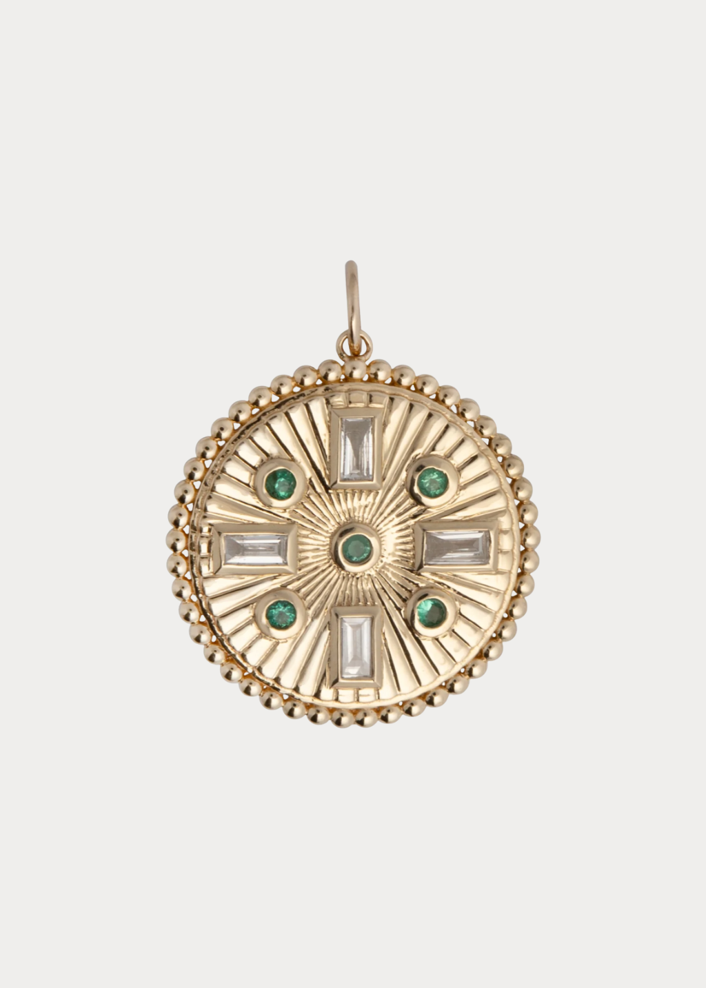 Felicidad Medallion Emerald and Diamond Pendant | Shop Tula