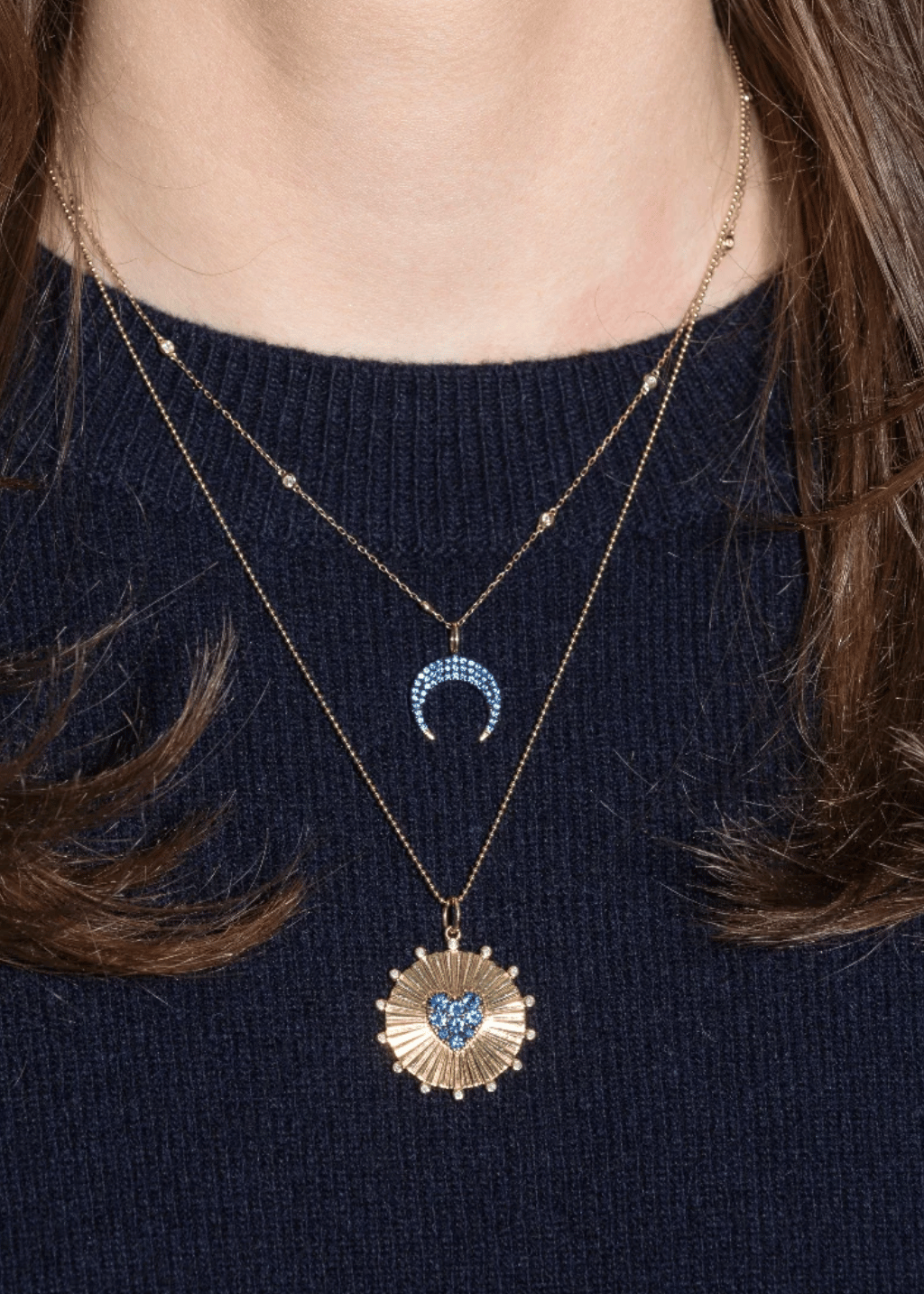 Felicidad Mini Diamond Station Necklace in White Gold | Shop Tula
