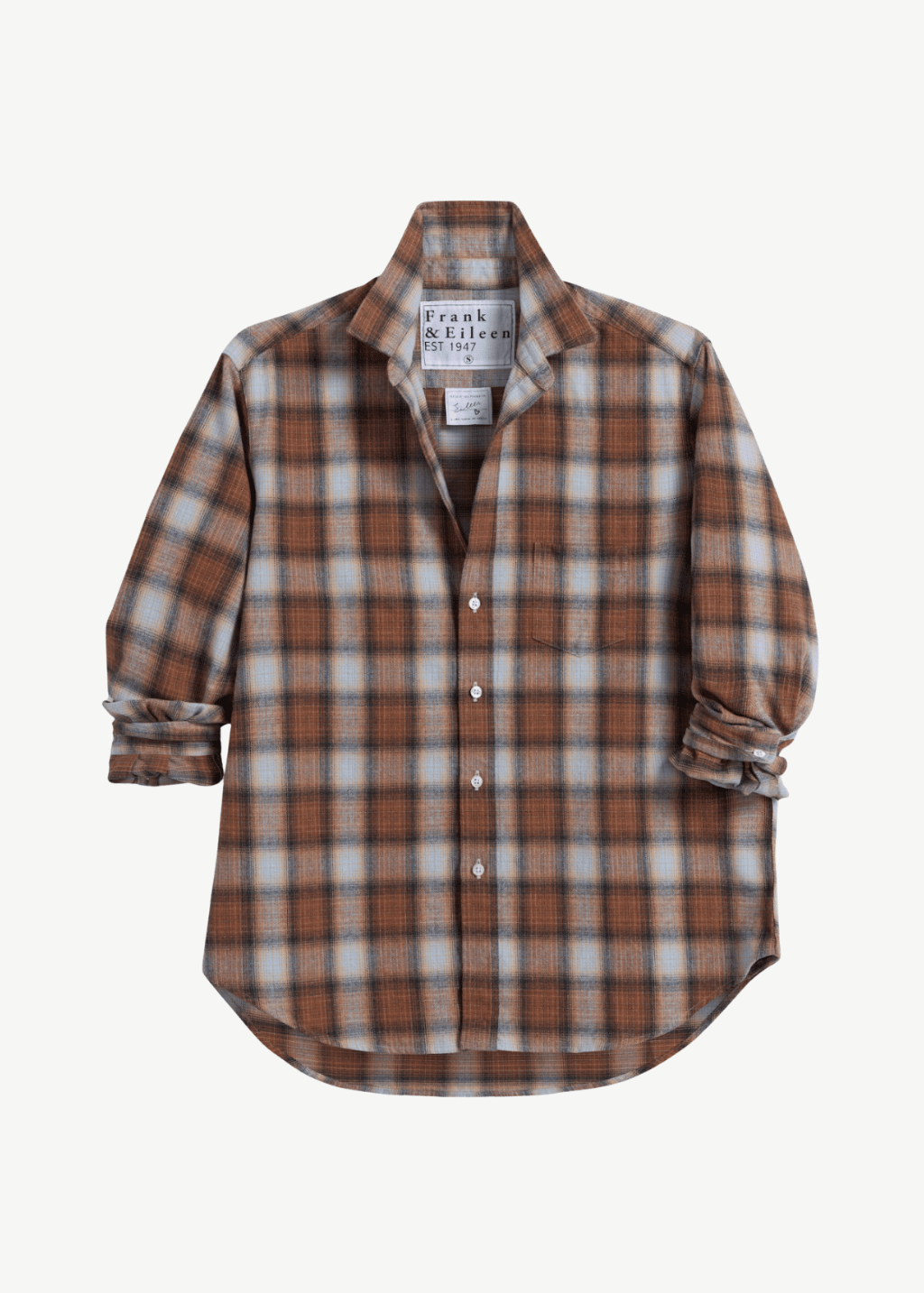 Frank & Eileen 'Eileen' Button-Up in Multi Brown Plaid | Shop Tula