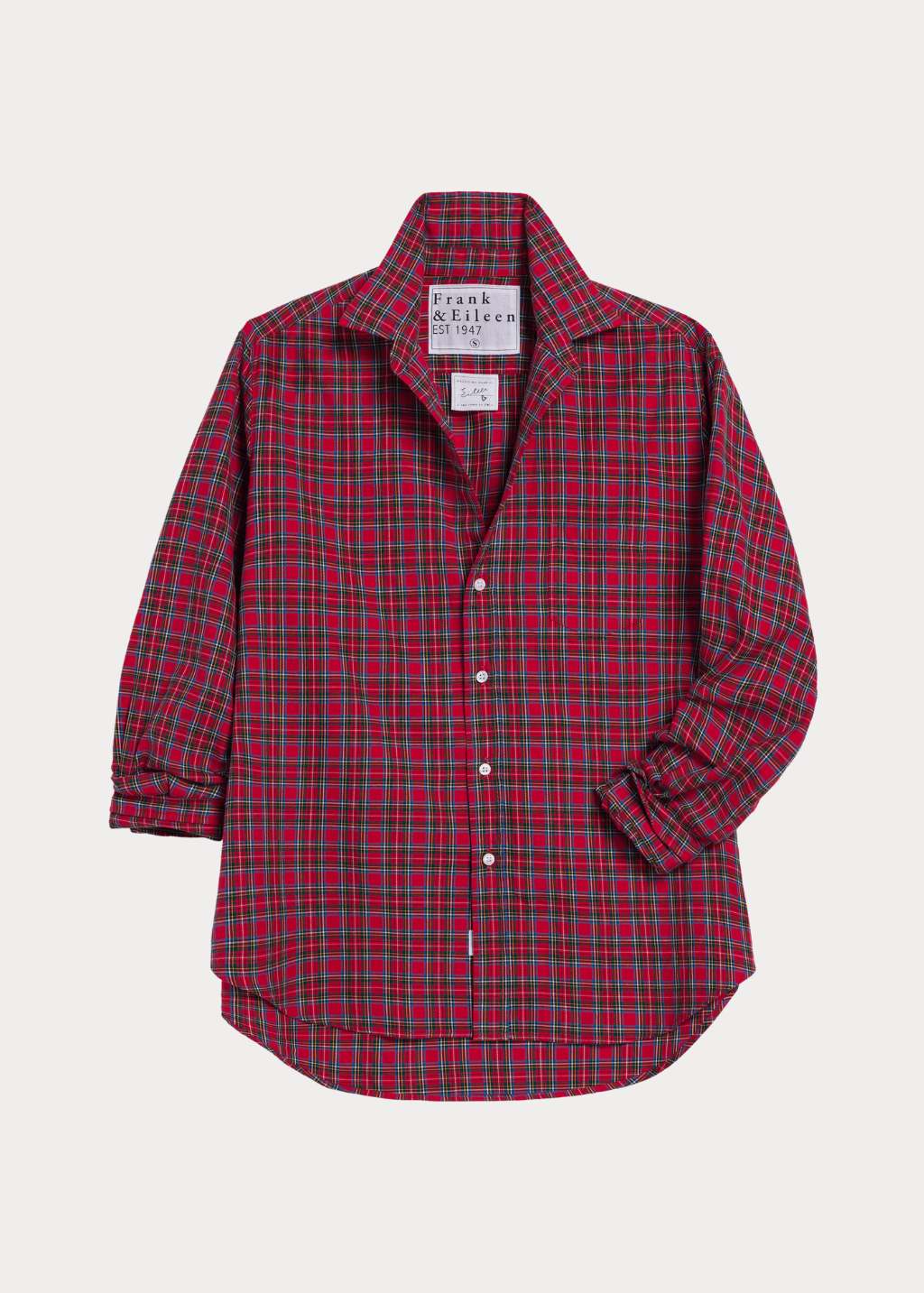 Frank & Eileen 'Eileen' Button-Up in Multicolor Red Plaid | Shop Tula