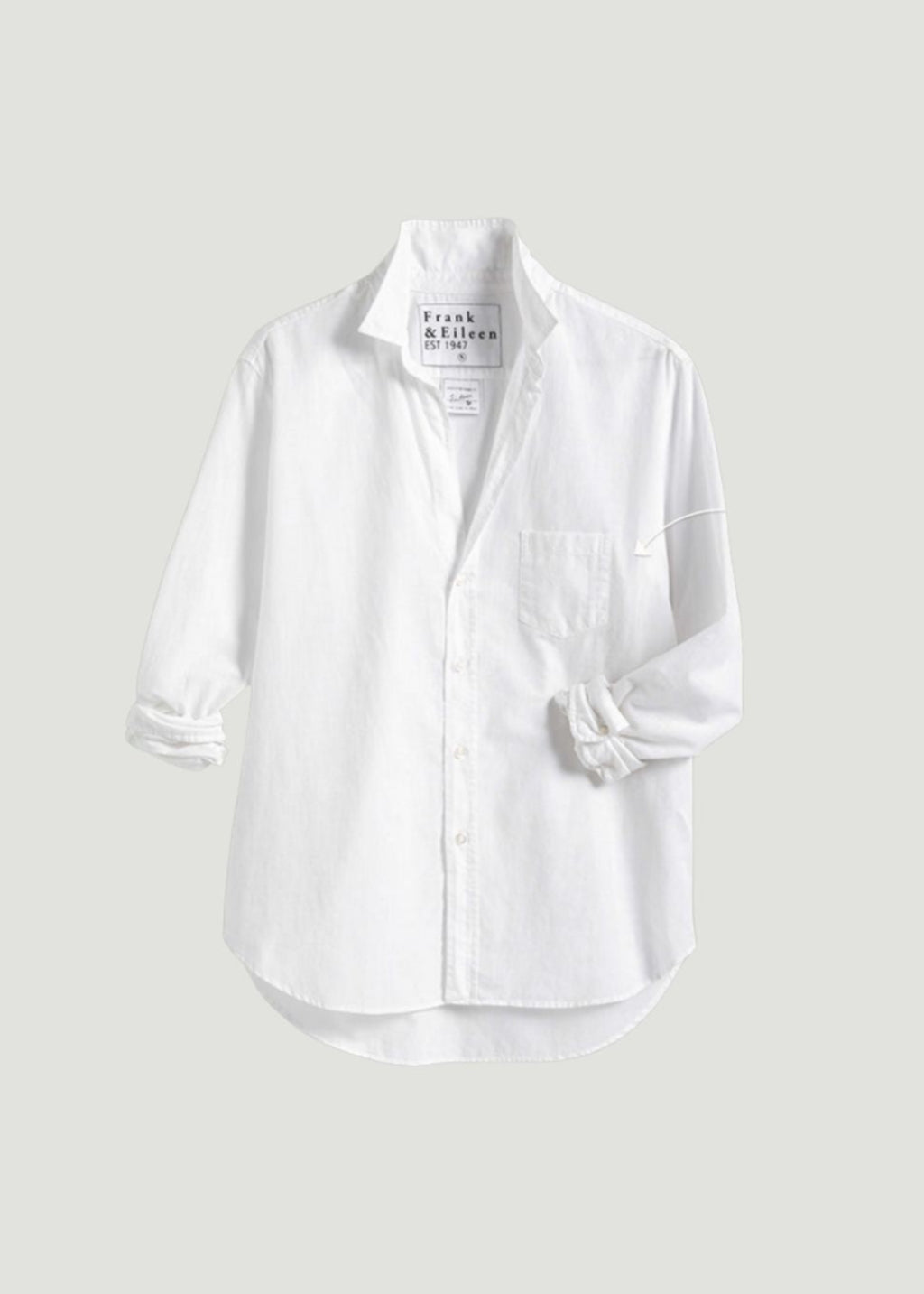 Frank & Eileen 'Eileen' Button-Up in White Linen | Shop Tula