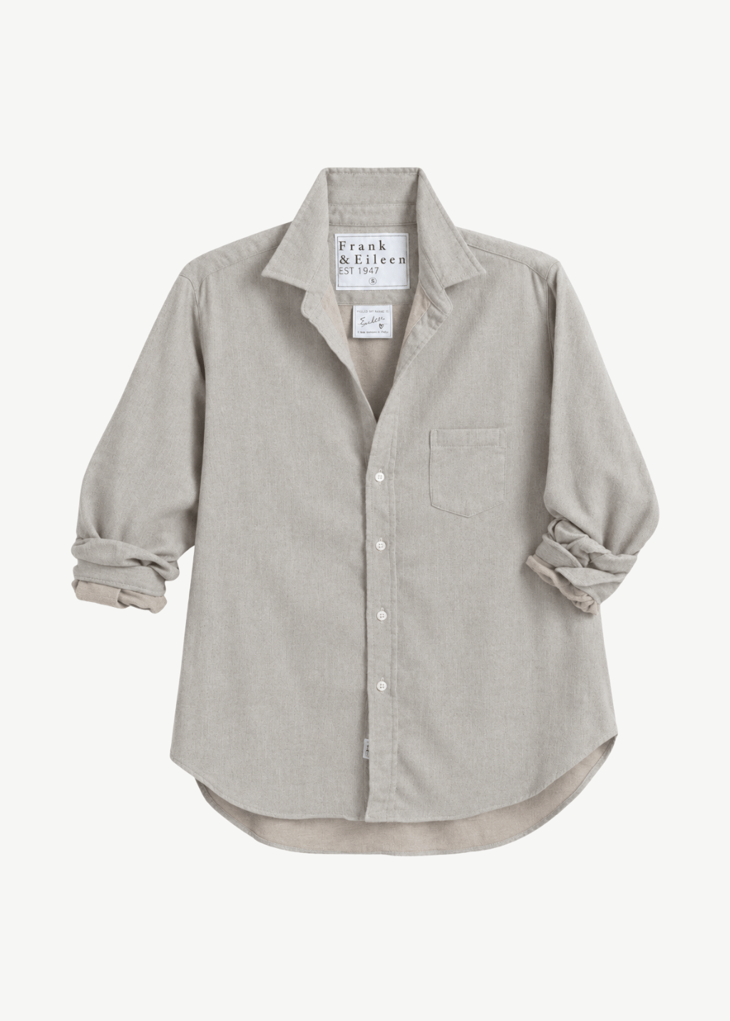 Frank & Eileen 'Eileen' Relaxed Button-Up in Grey Camel | Shop Tula