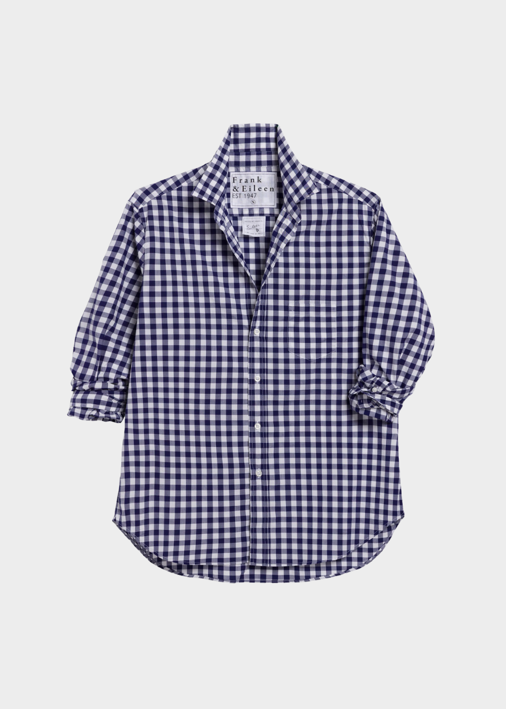 Frank & Eileen Relaxed Button Up Shirt-in Check Blue | Shop Tula