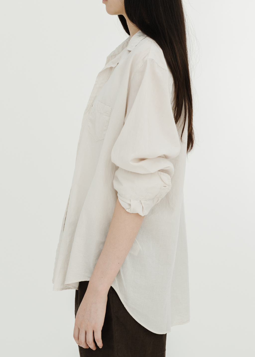Frank & Eileen Relaxed Button Up Shirt in Sand | Shop Tula