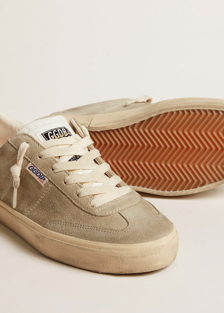 Golden Goose Soul-Star Suede Sneaker in Taupe | Tula's Online Boutique
