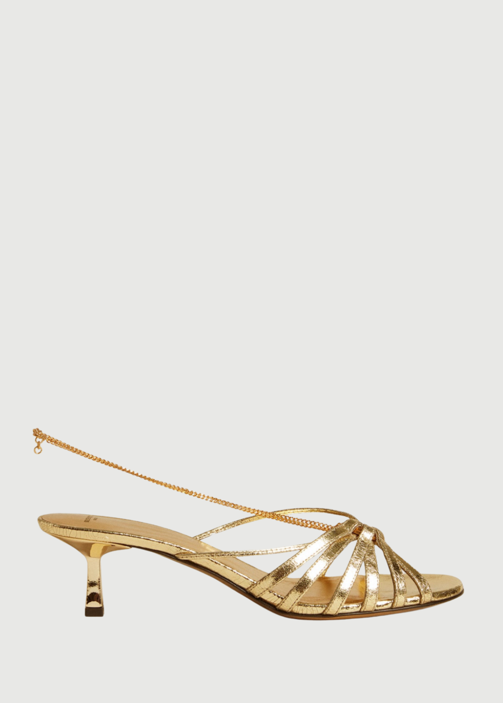 Golden Goose Nico Kitten Heel in Gold | Shop Tula
