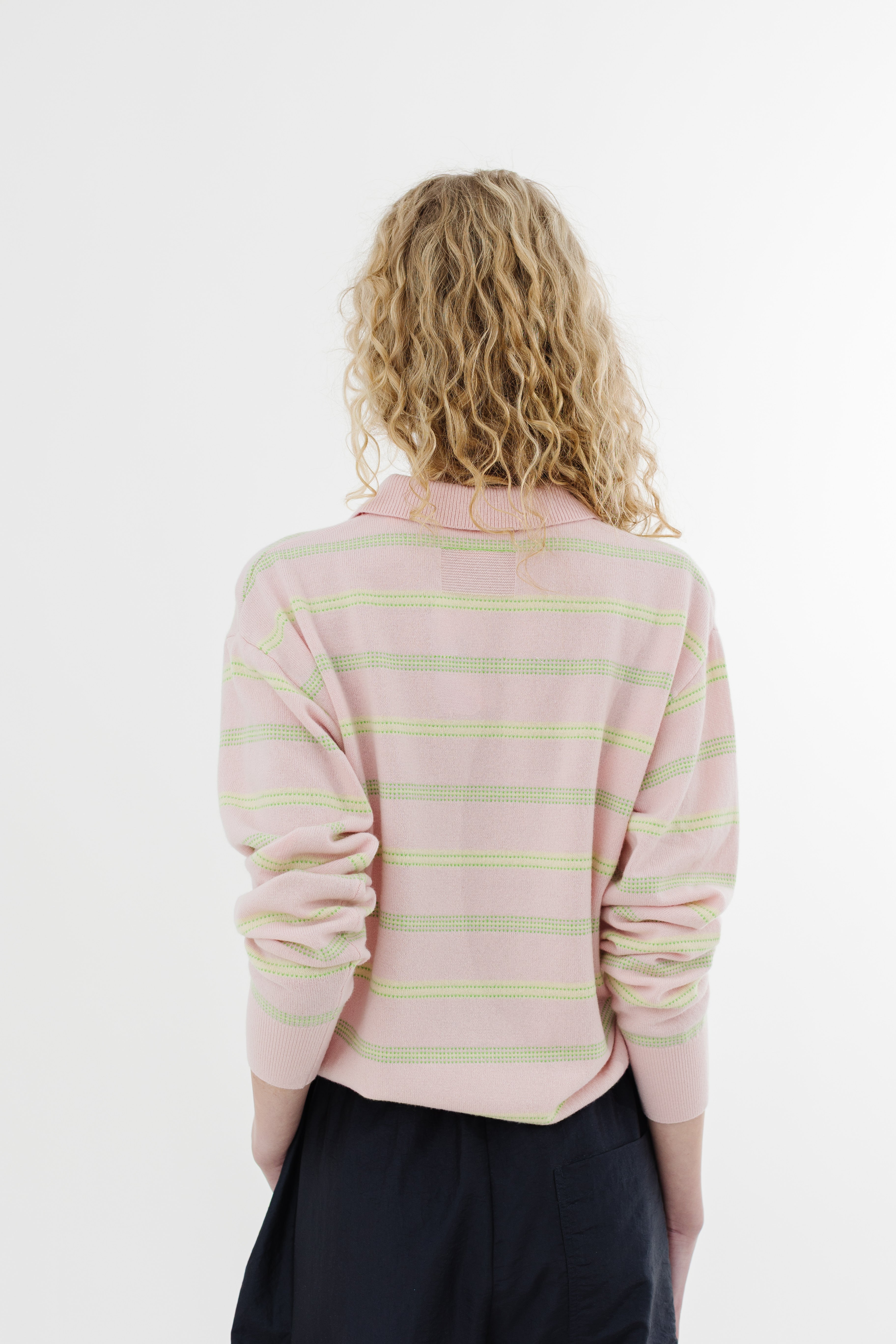 Guest In Residence Collegiate Stripe Polo in Pink Combo | Shop Tula