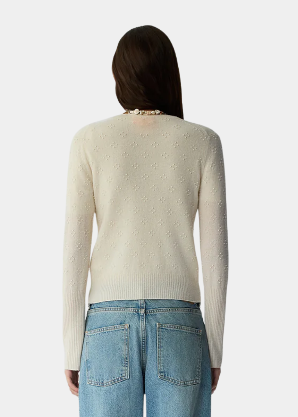 Guest In Residence Compass Jane Cardigan in Cream | Shop Tula