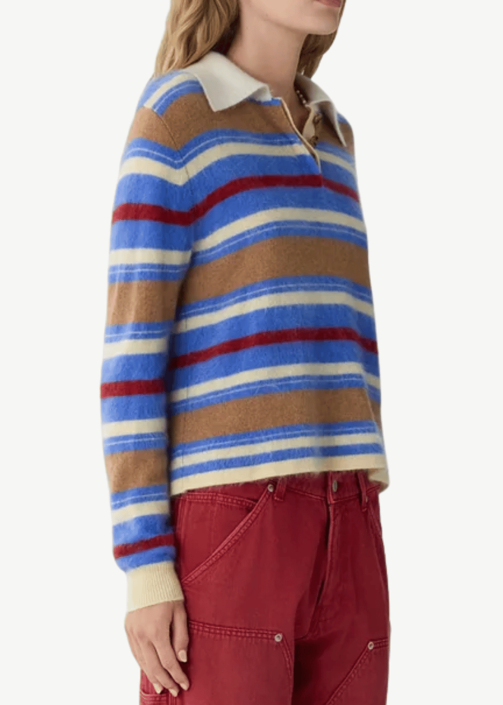 Guest In Residence Grizzly Rugby Sweater in Reservoir Combo | Shop Tula