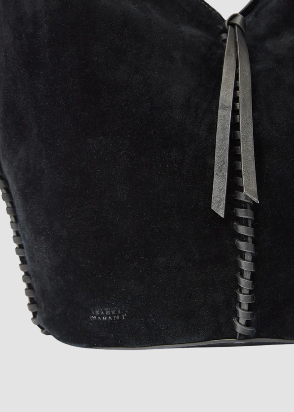 Isabel Marant Tampa Suede Bag in Black | Shop Tula