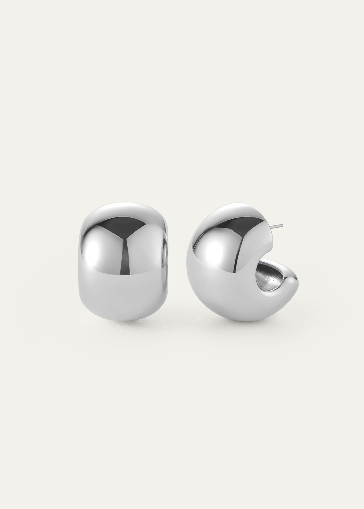 JennyBird Gemma Hoops in High Polish Silver | Shop Tula