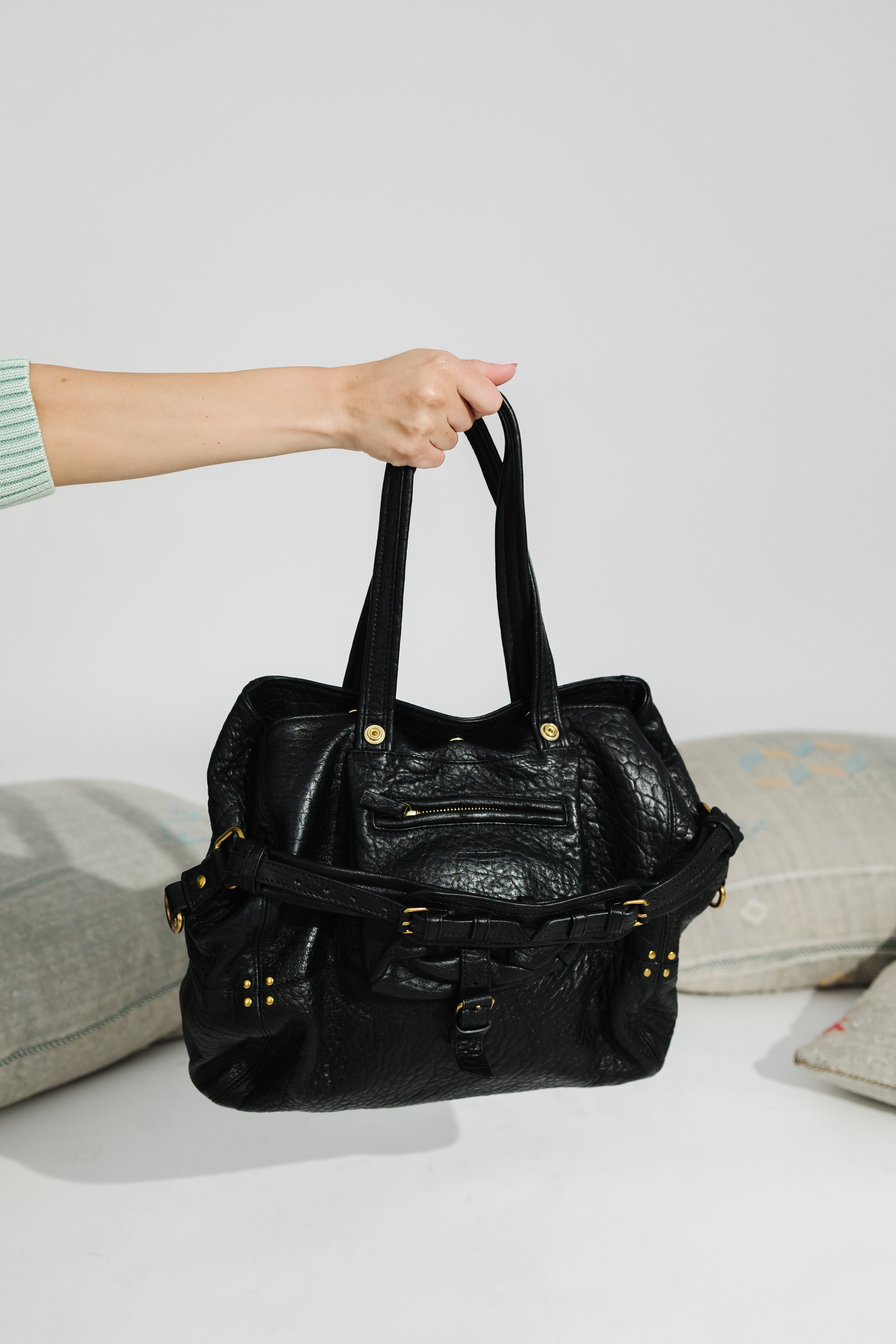 Jerome Dreyfuss Billy Medium Bag in Lambskin Noir | Shop Tula