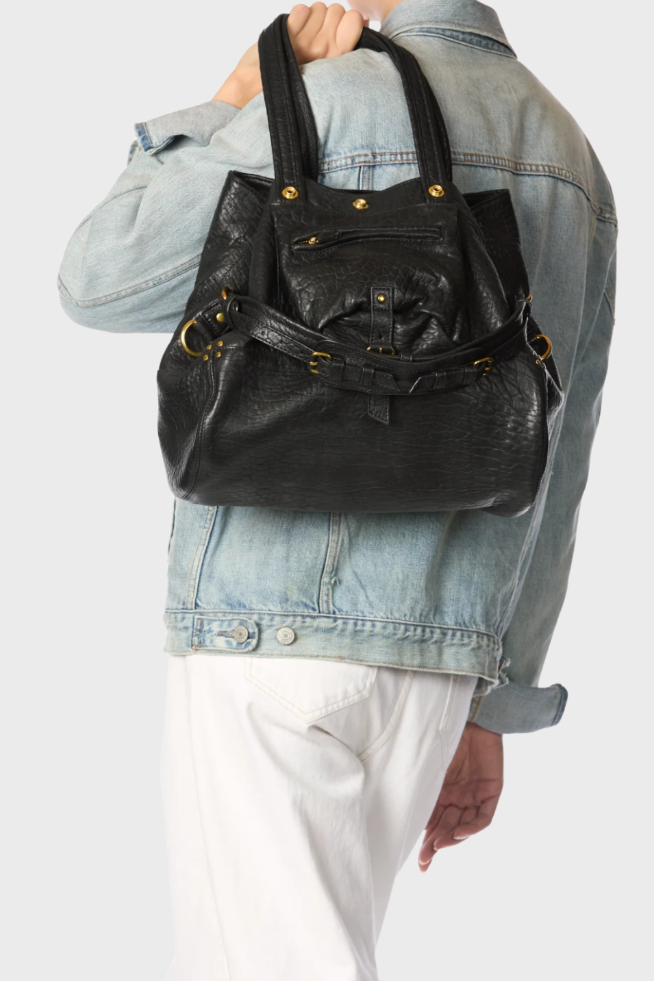 Jerome Dreyfuss Billy Medium Bag in Lambskin Noir | Shop Tula