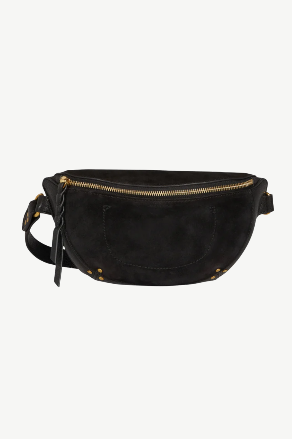 Jerome Dreyfuss Lino Banane Bag in Split Suede Noir | Shop Tula
