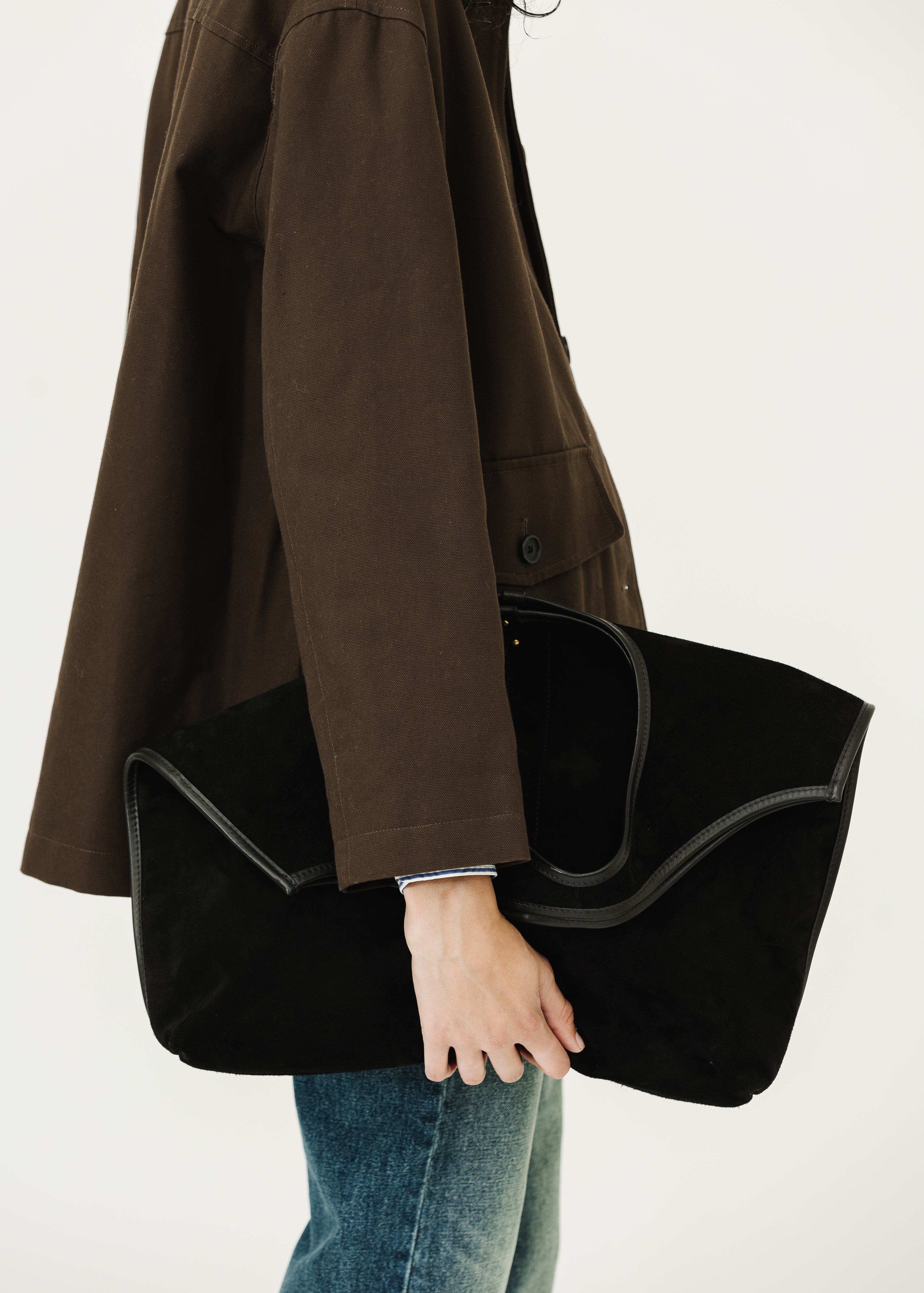 Jerome Dreyfuss Paco Bag in Split Suede Noir | Shop Tula