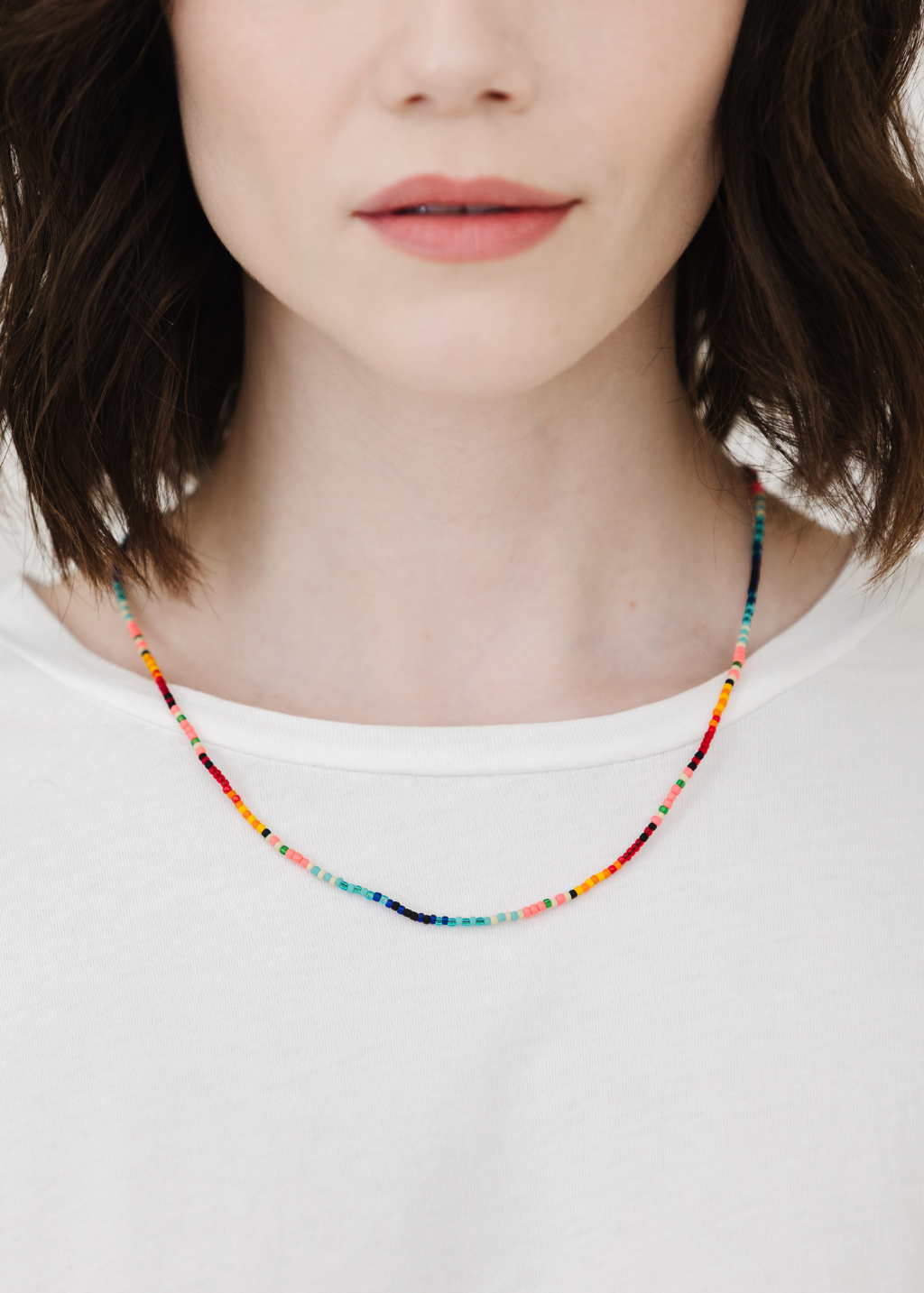 Jewel Rocks Maya Necklace in Pink Blue | Shop Tula