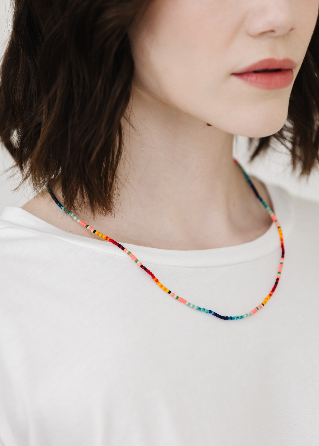Jewel Rocks Maya Necklace in Pink Blue | Shop Tula