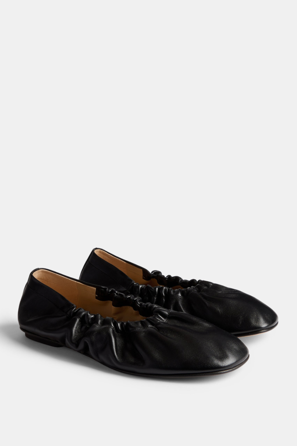 Le Monde Beryl Mica Flat in Black Leather | Shop Tula