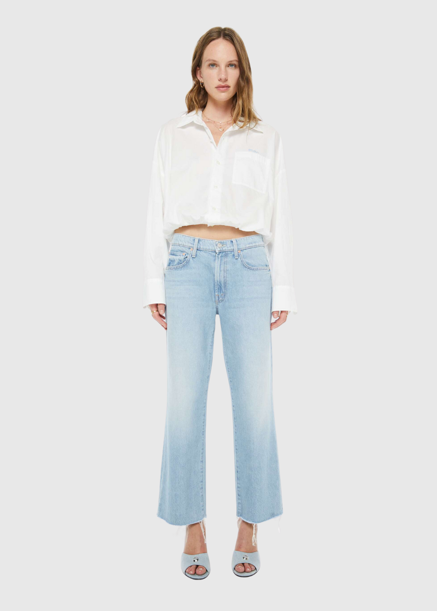 MOTHER Denim The Mid Rise Rambler Zip Ankle in Few & Far Between