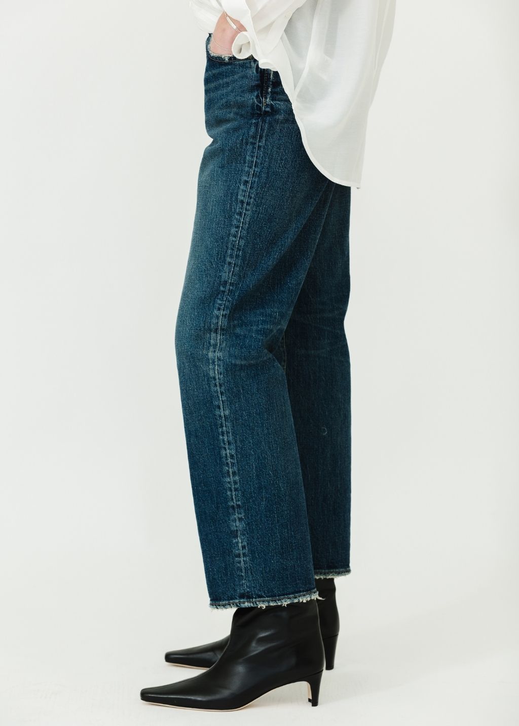 Moussy MV Wiley Straight in Blue Side | Shop Tula