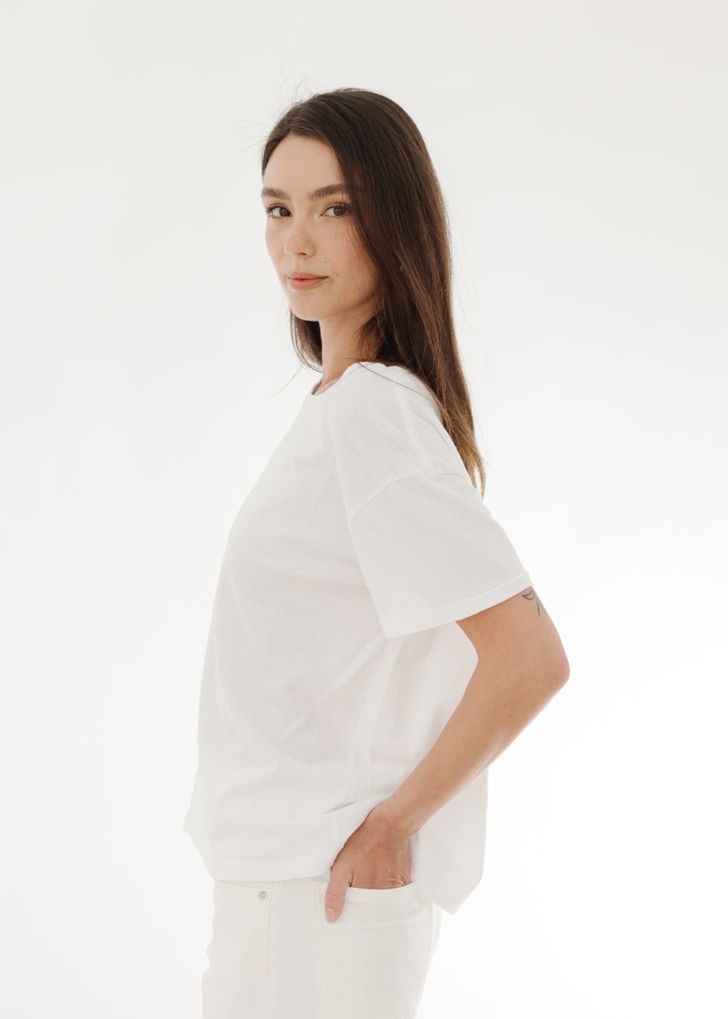 Nili Lotan Brady Tee in White | Shop Tula