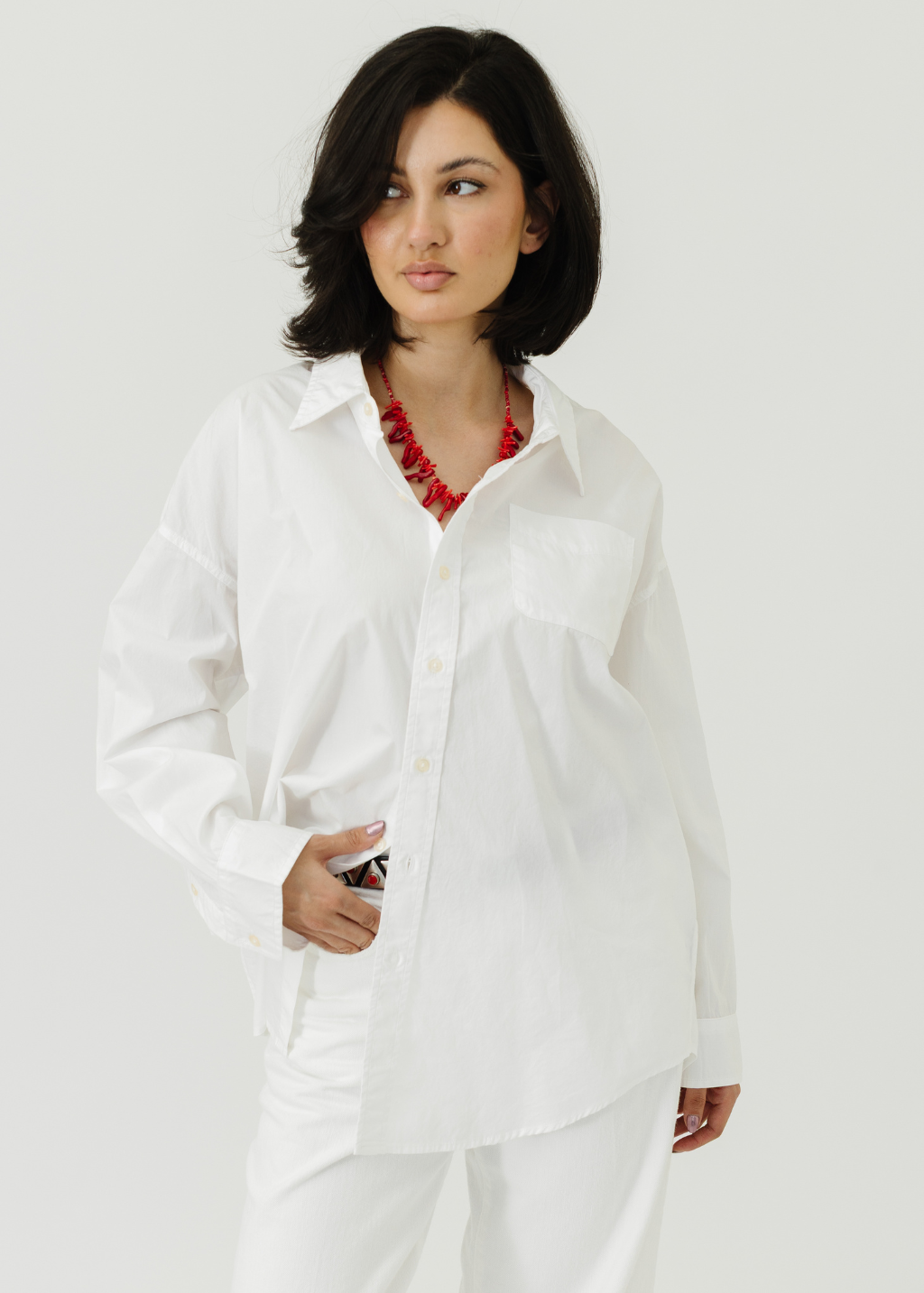 R13 Oxford Shirt in White | Tula's Online Boutique