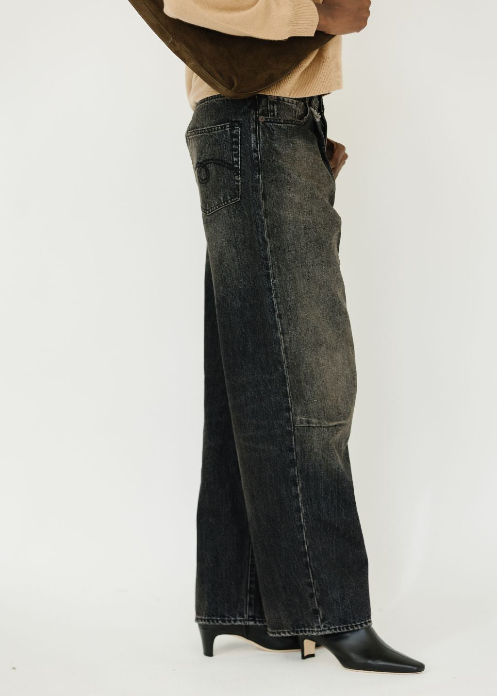 R13 Wayne Articulated Knee Wide Leg Jean | Shop Tula