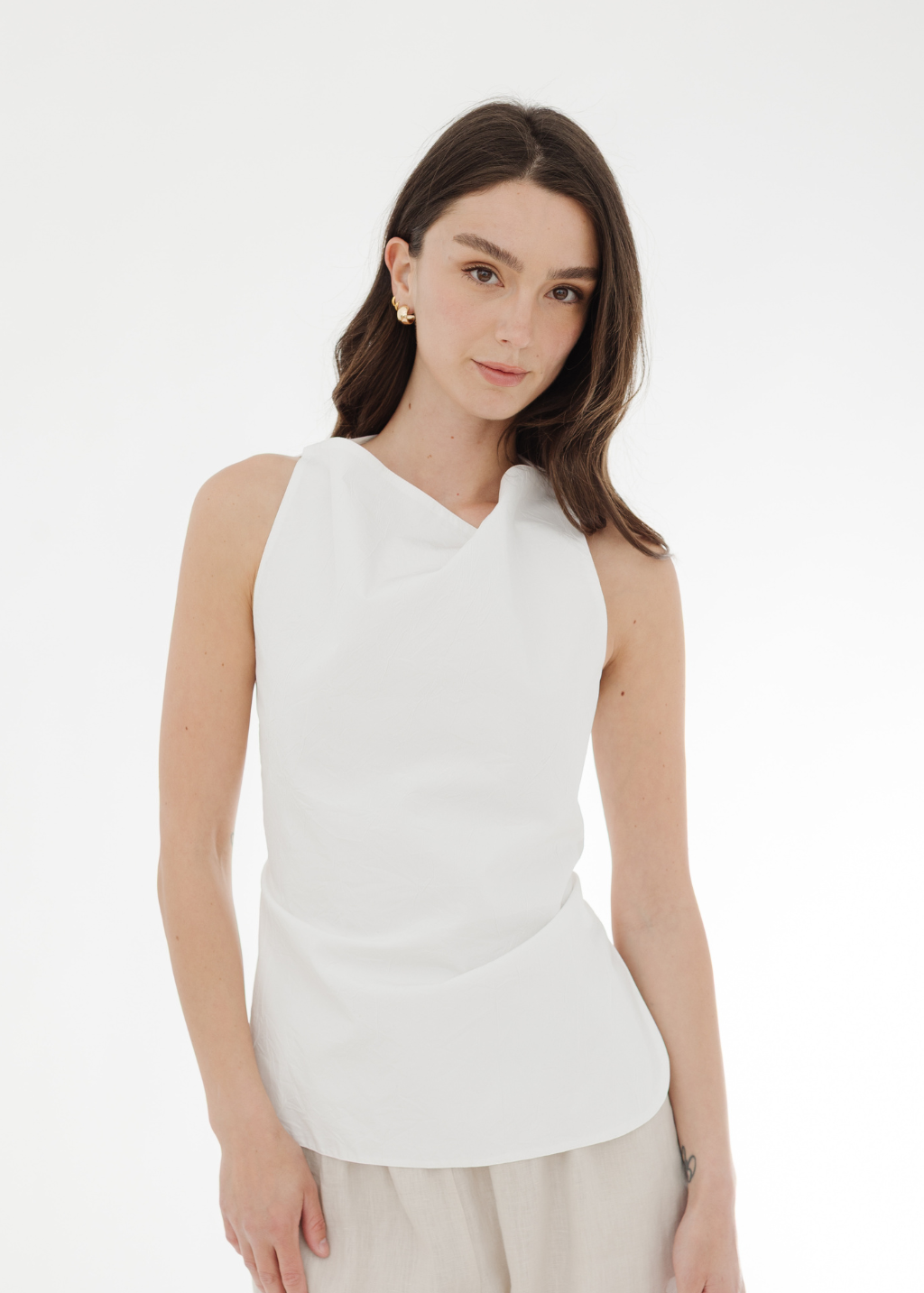 Rohe Open Back Crushed Cotton Top | Shop Tula