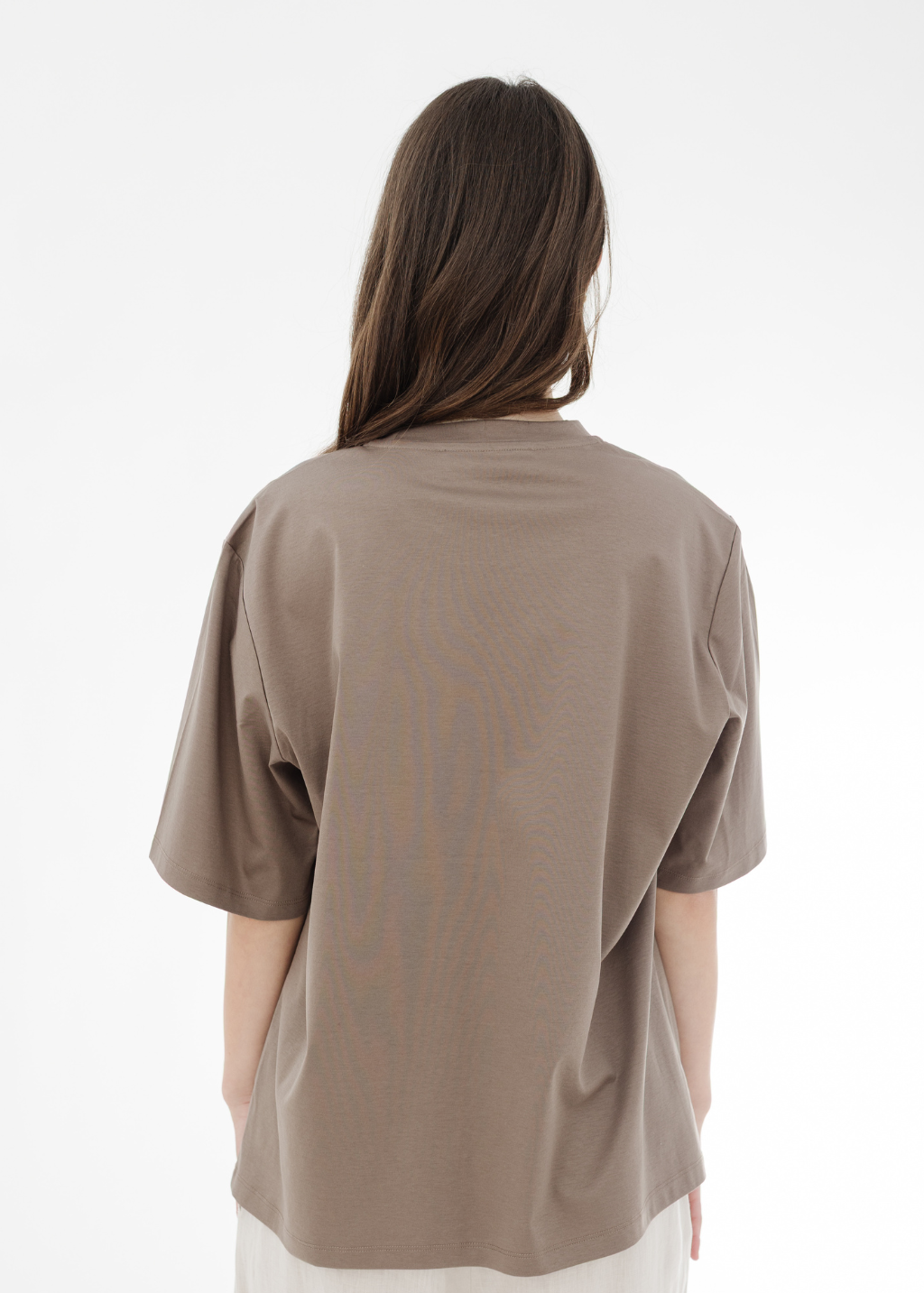 Rohe Oversized Cotton Silk T-Shirt in Taupe | Shop Tula