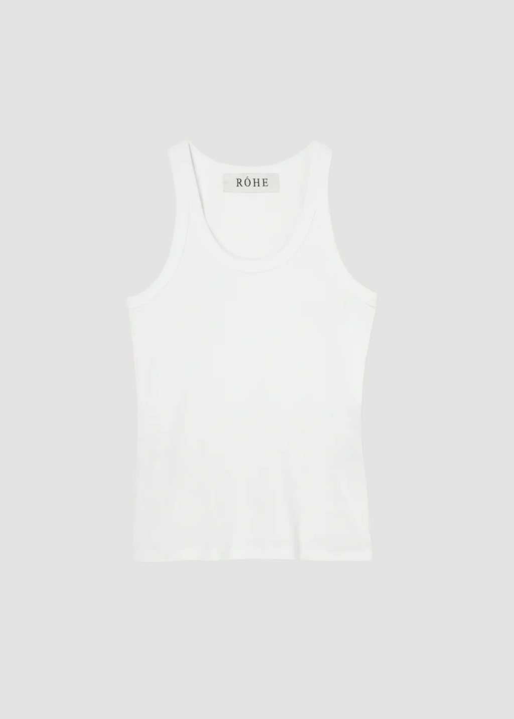 Rohe Scoop-Neck Rib Top in White | Shop Tula
