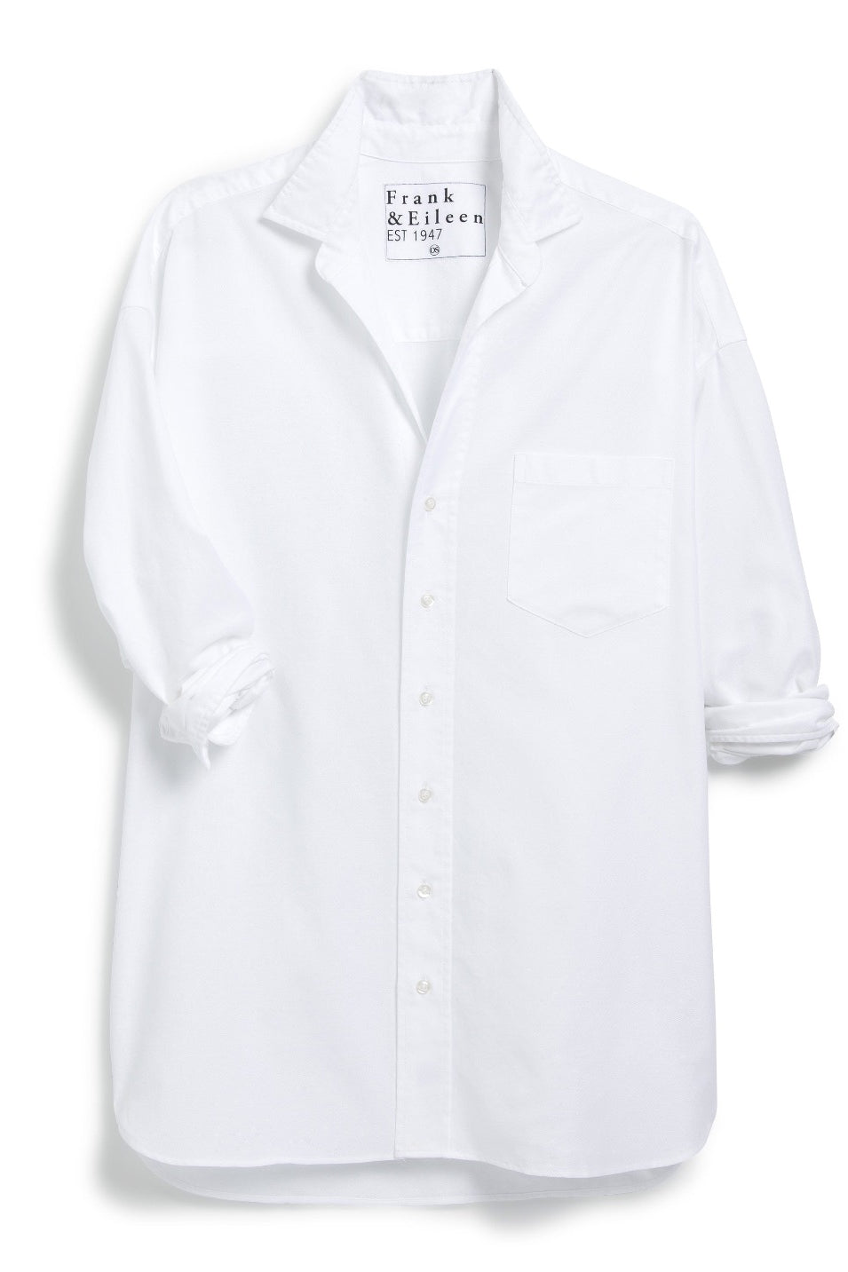 Frank & Eileen Shirley Oversized Button Up Shirt in White | Tula's Online Boutique