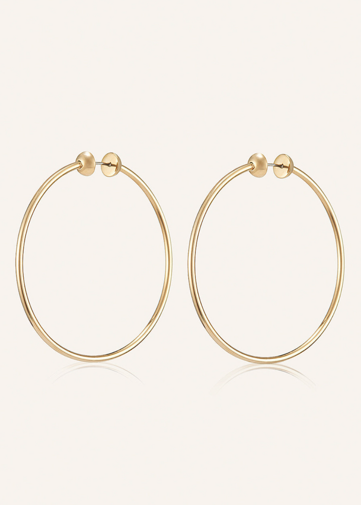 Jenny Bird Medium Icon Hoops in Gold | Tula's Online Boutique