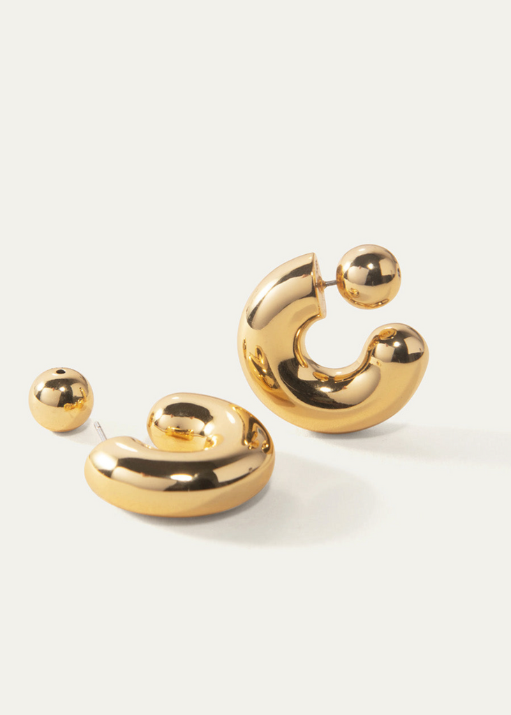 Jenny Bird Large Tome Hoops in Gold | Tula's Online Boutique
