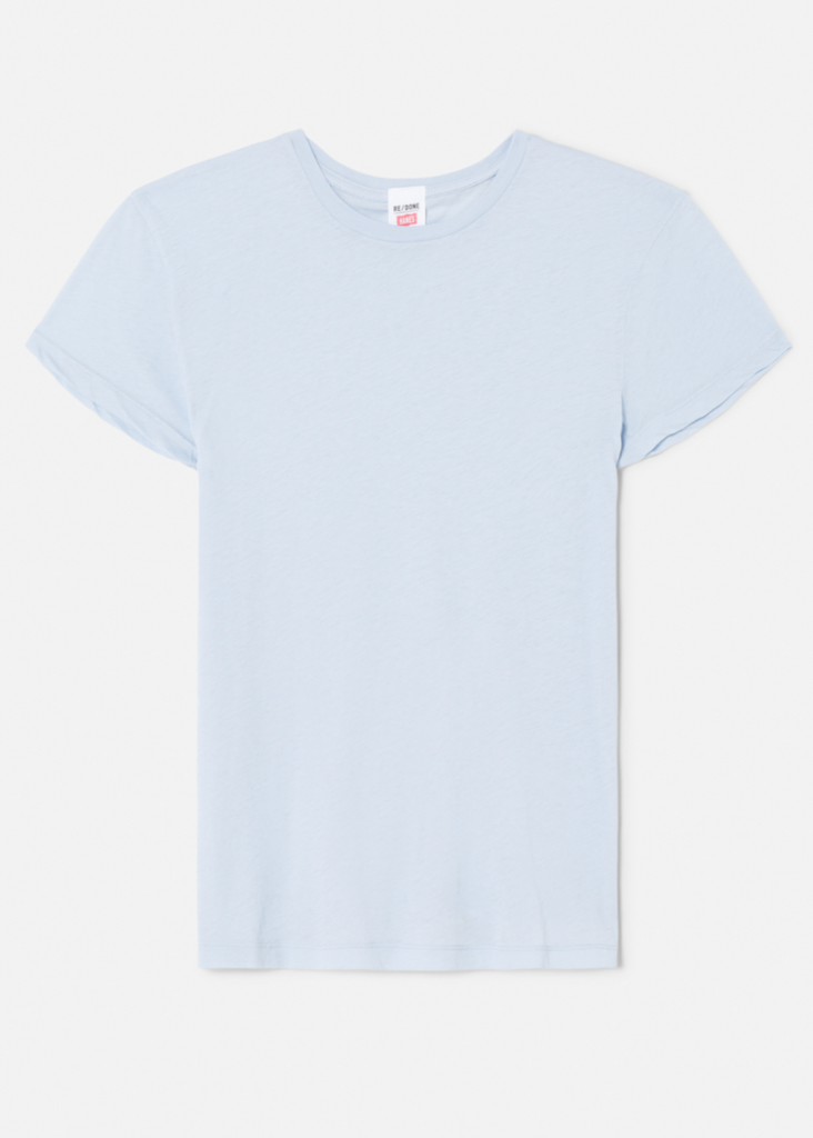 RE/DONE 60s Slim Tee in Baby Blue | Tula's Online Boutique