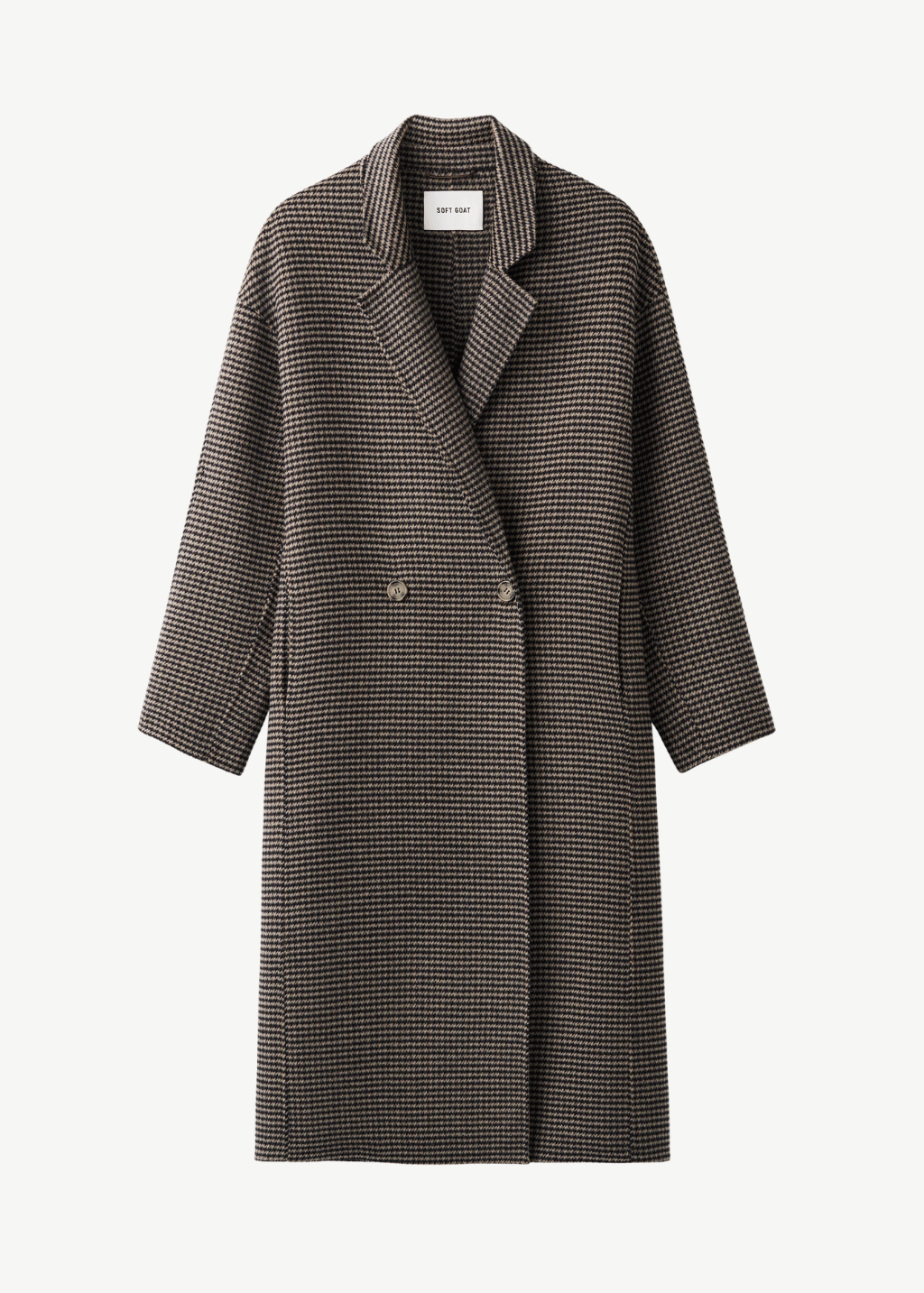 Soft Goat Oversized Houndstooth Coat | Shop Tula