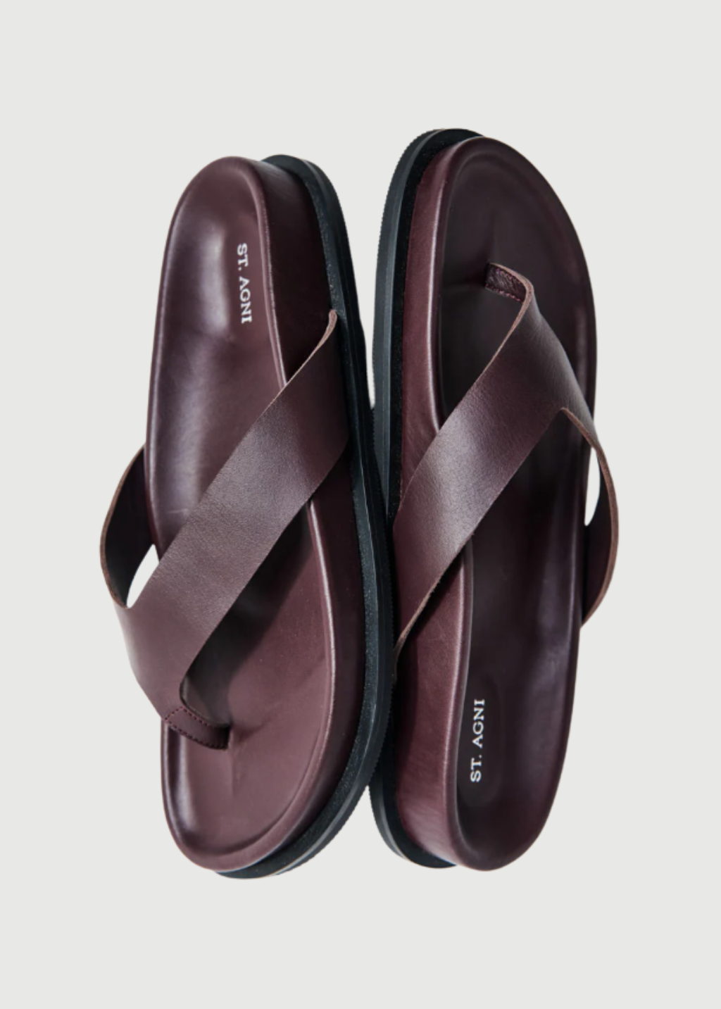St. Agni Thong Slide in Bordeaux | Shop Tula