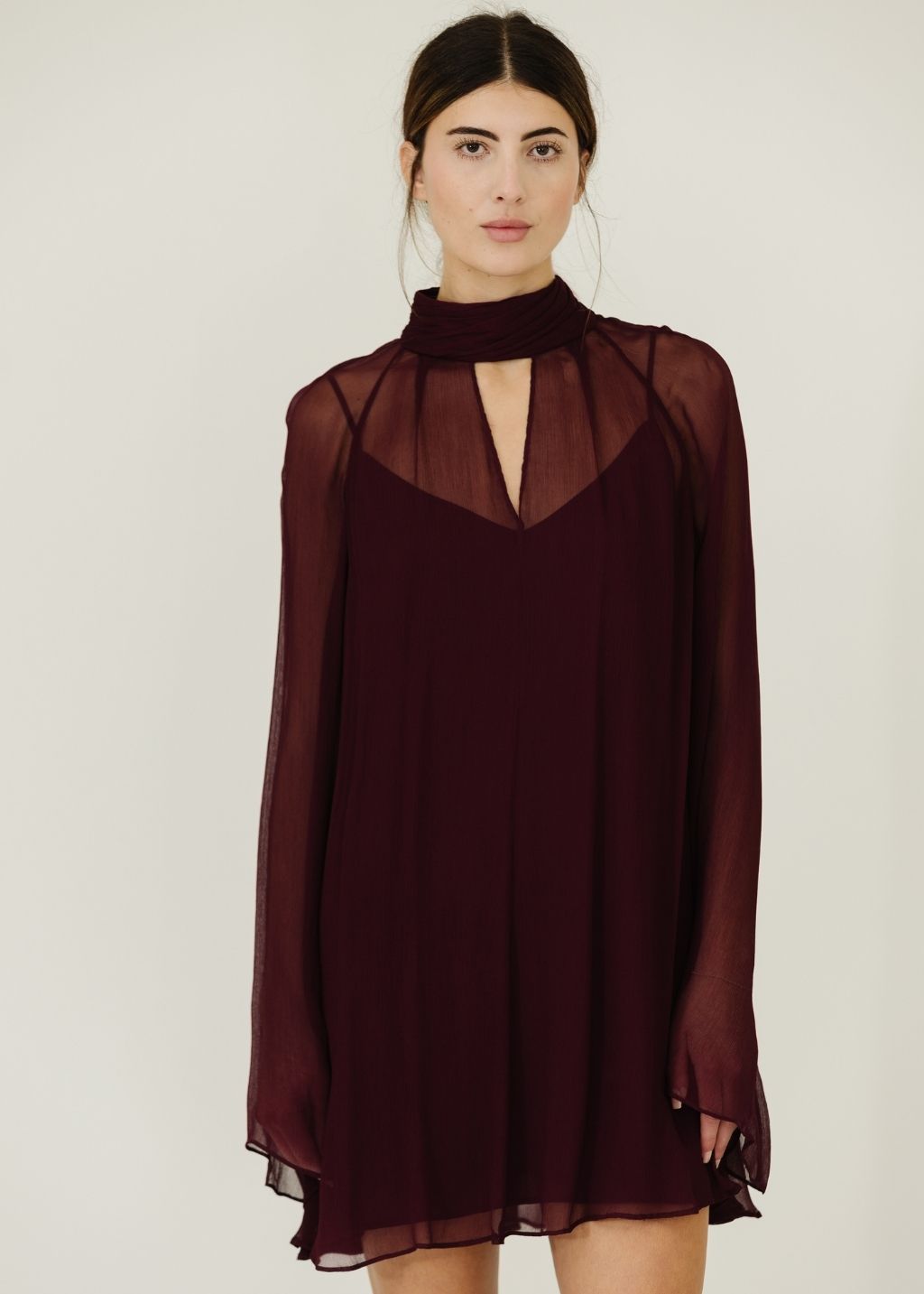 Staud Esther Mini Dress Syrah | Shop Tula