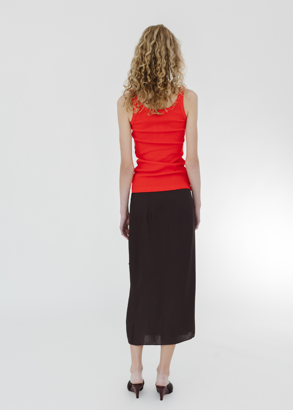 Tibi Summer Slip Wrap Skirt in Chocolate Brown | Shop Tula
