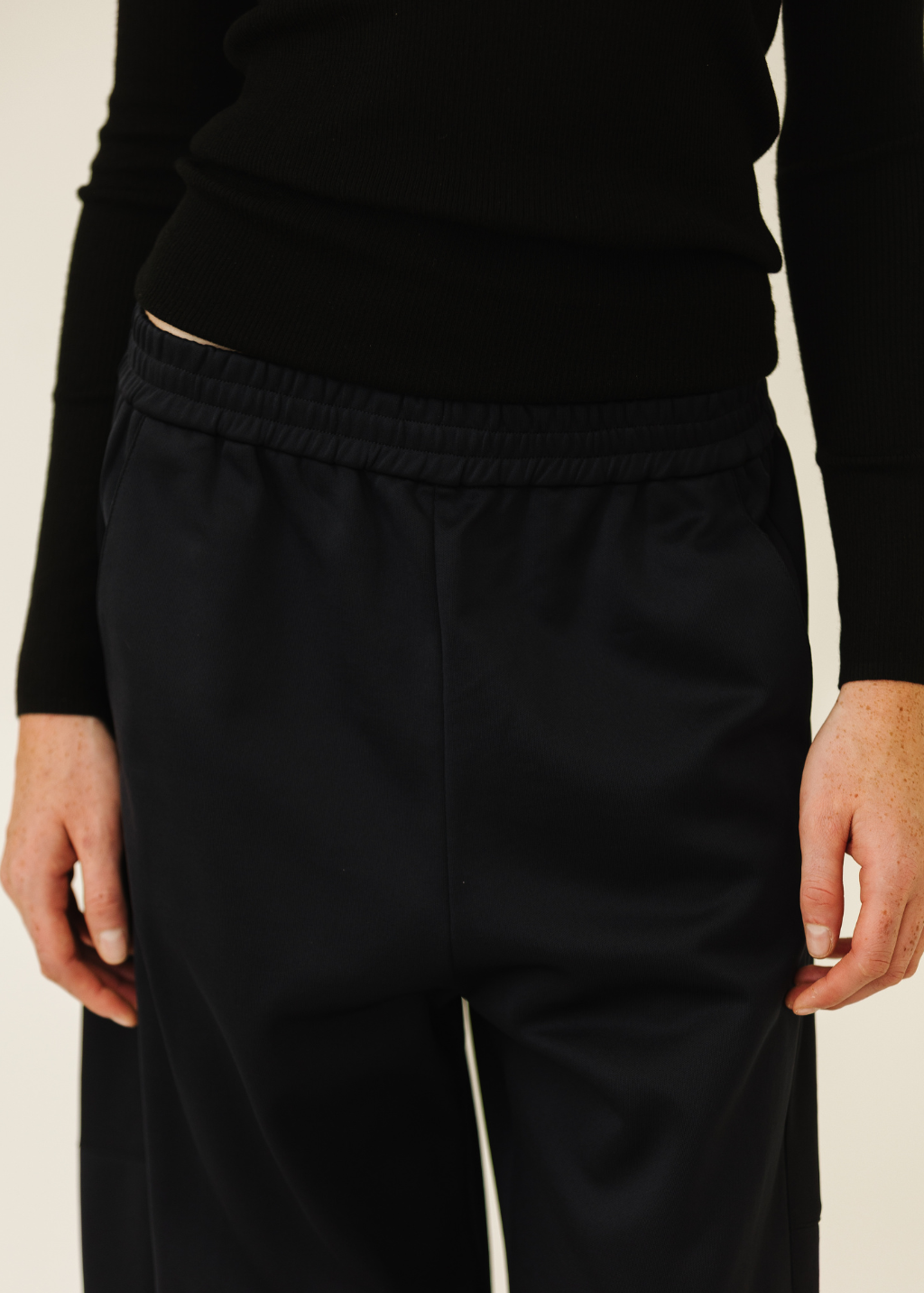 Tibi Active Knit Winslow Pant in Navy | Shop Tula