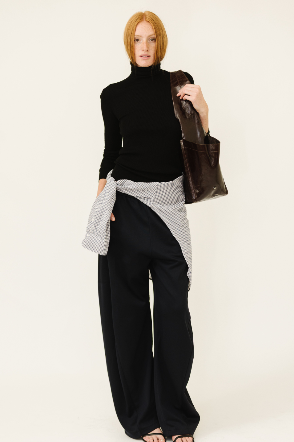 Tibi Active Knit Winslow Pant in Navy | Shop Tula