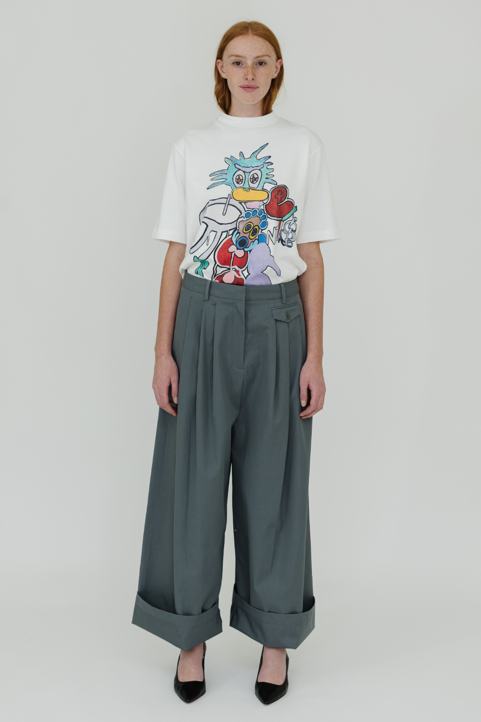 Tibi Bio Twill Triple Pleat Pant in Grey | Shop Tula