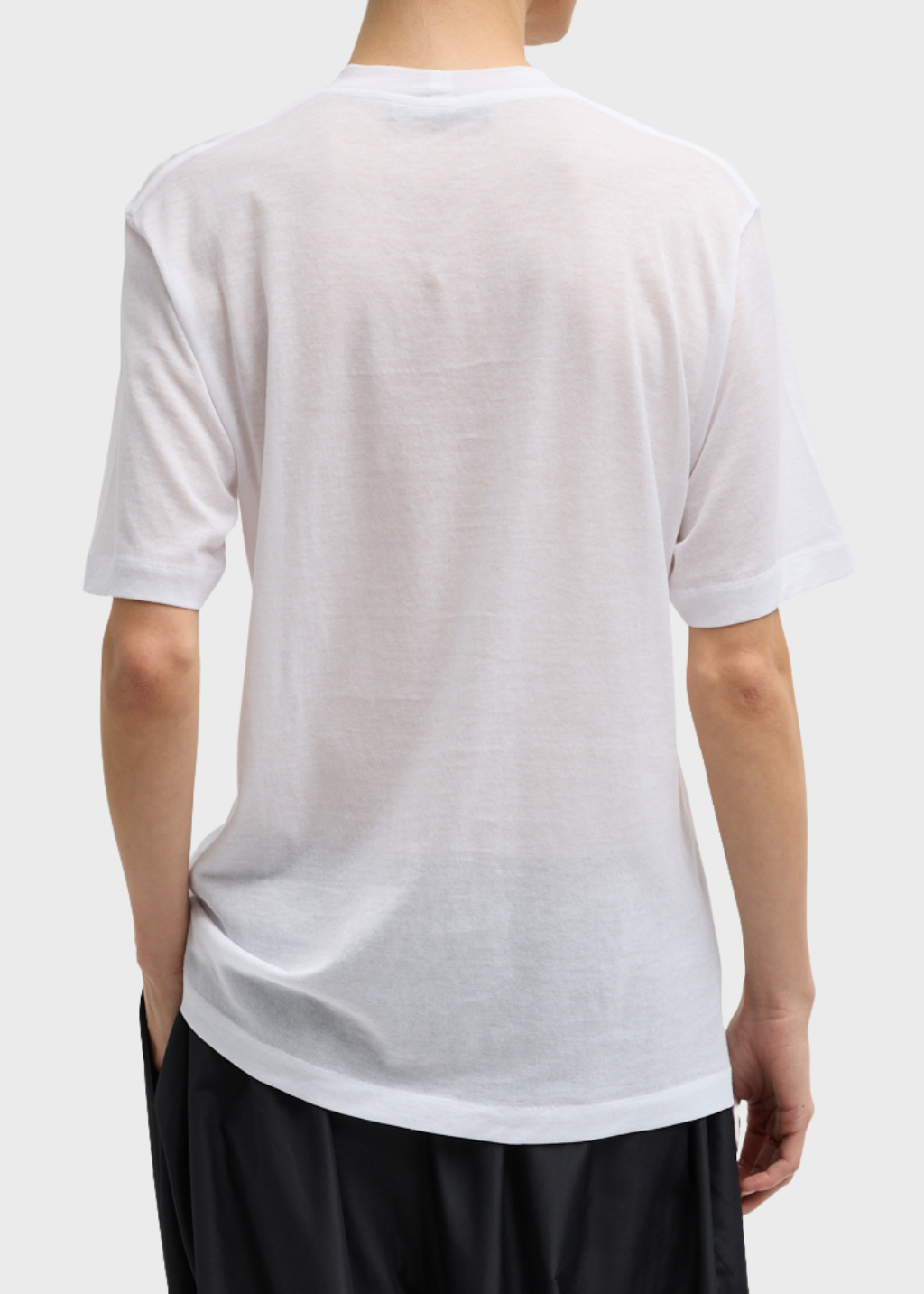 Tibi Crepe Knit Mock Neck Unisex T in White | Shop Tula