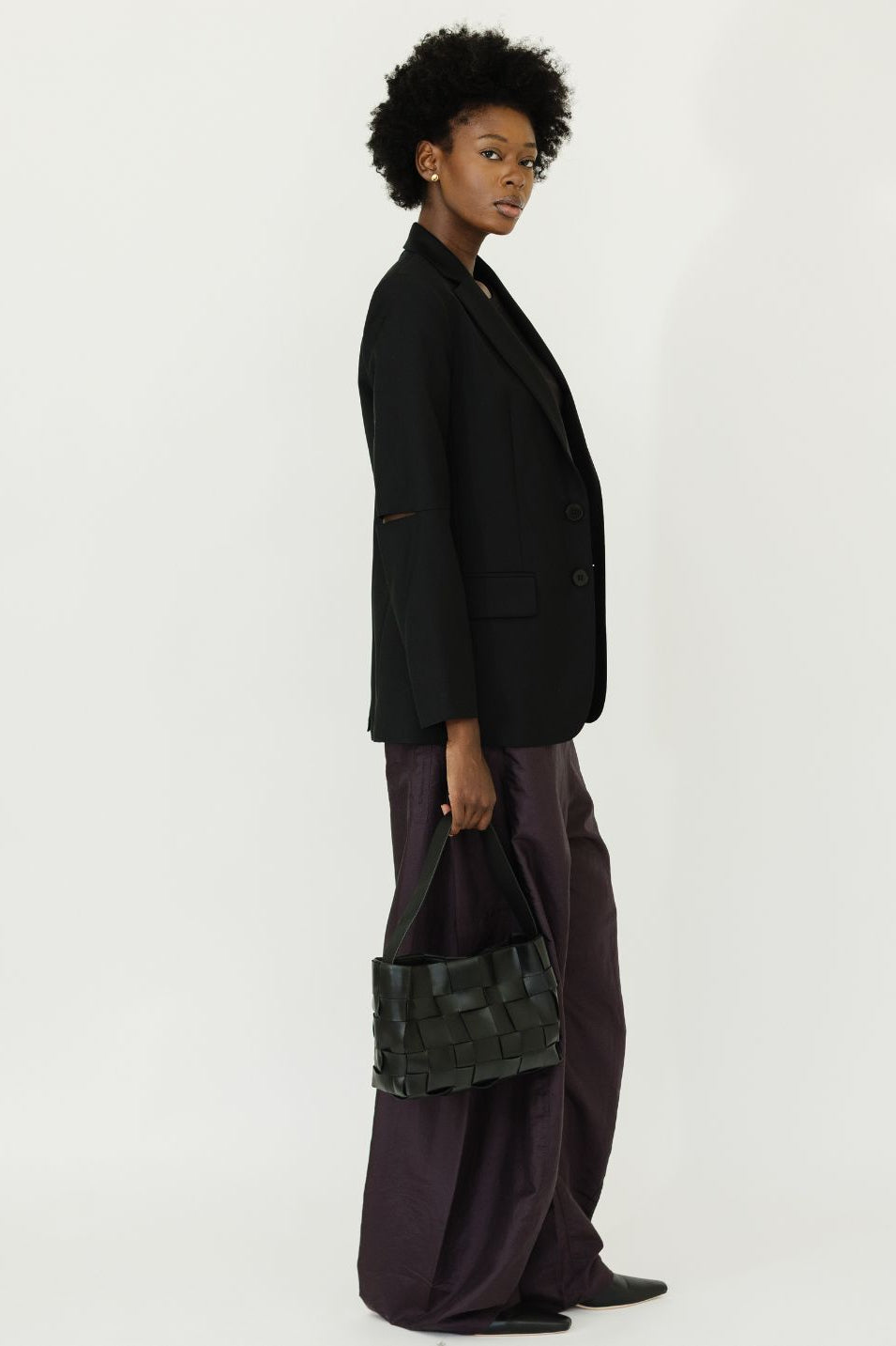 Tibi Cutout Marlon Blazer in Black | Shop Tula